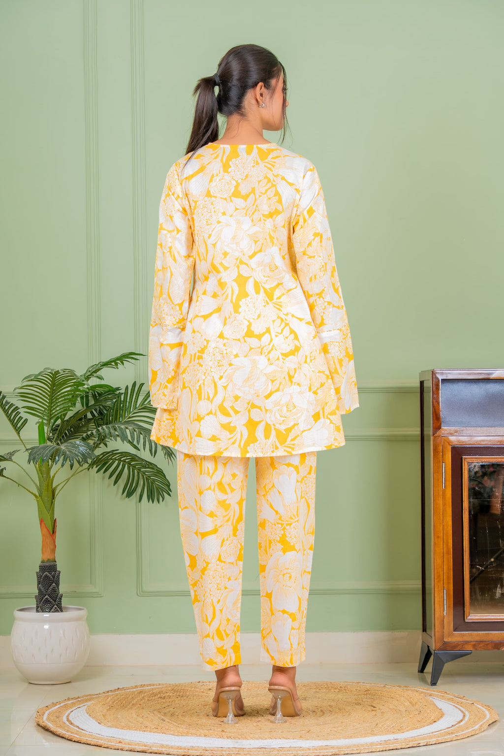yellow flo co ord set