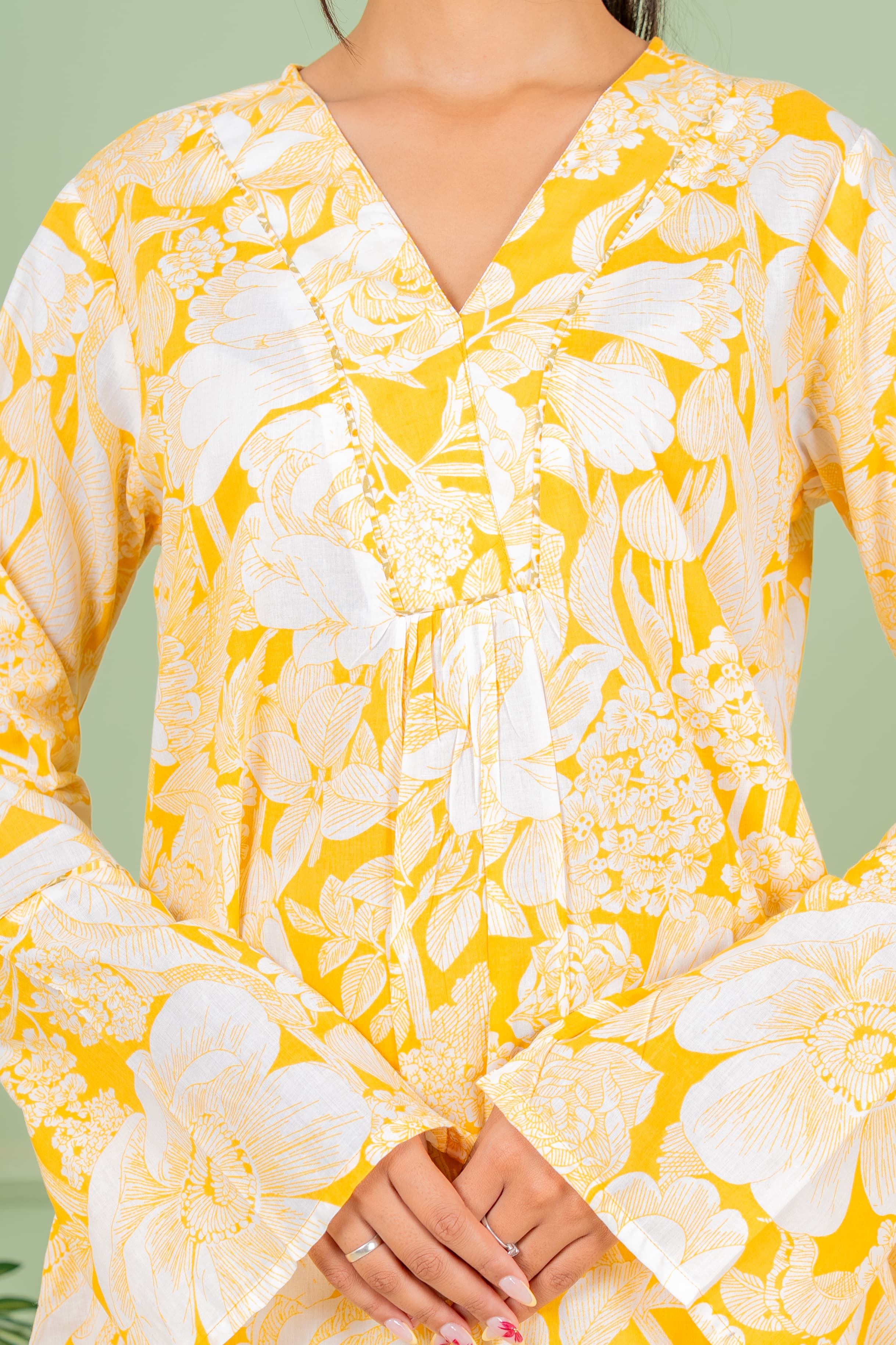 yellow flo co ord set