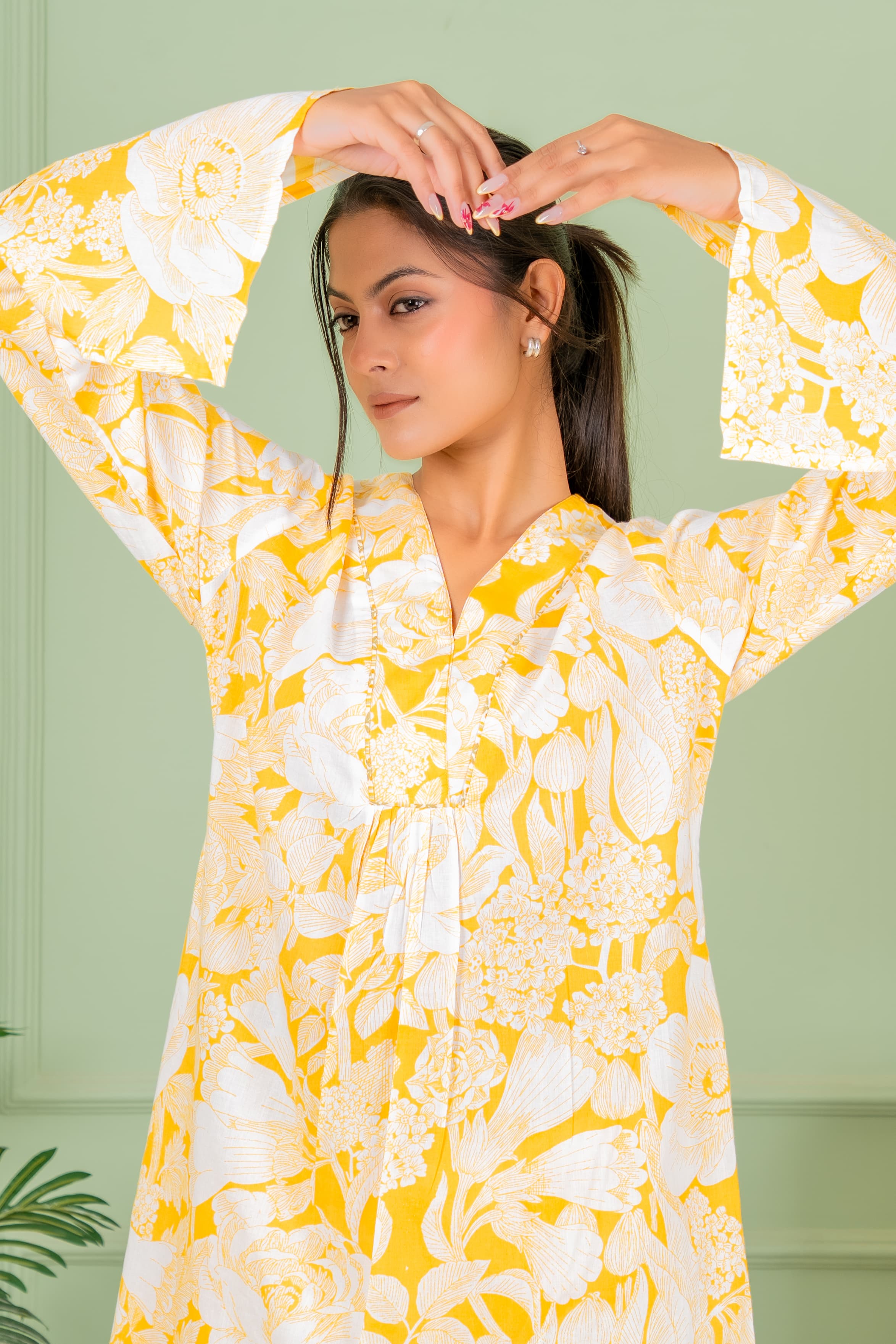 yellow flo co ord set