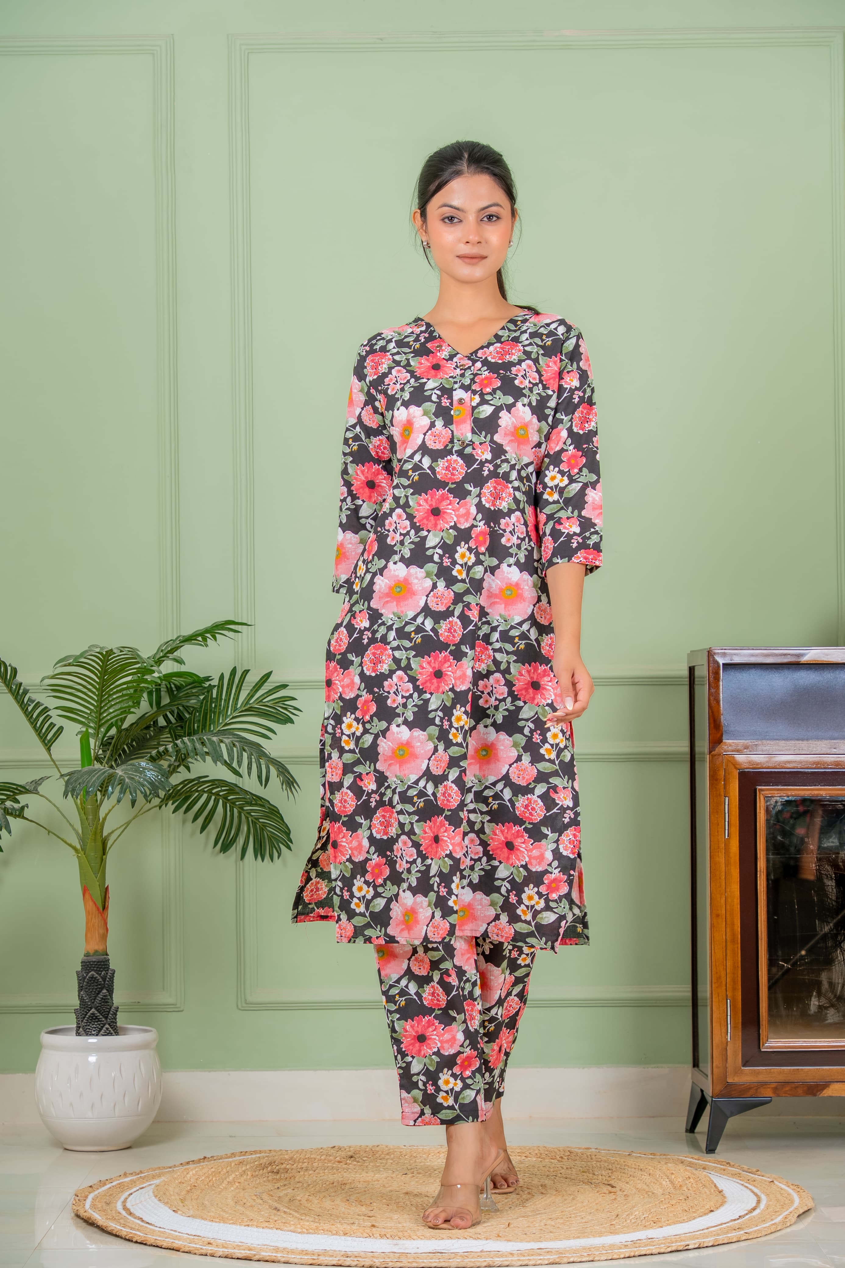 floral kurta set