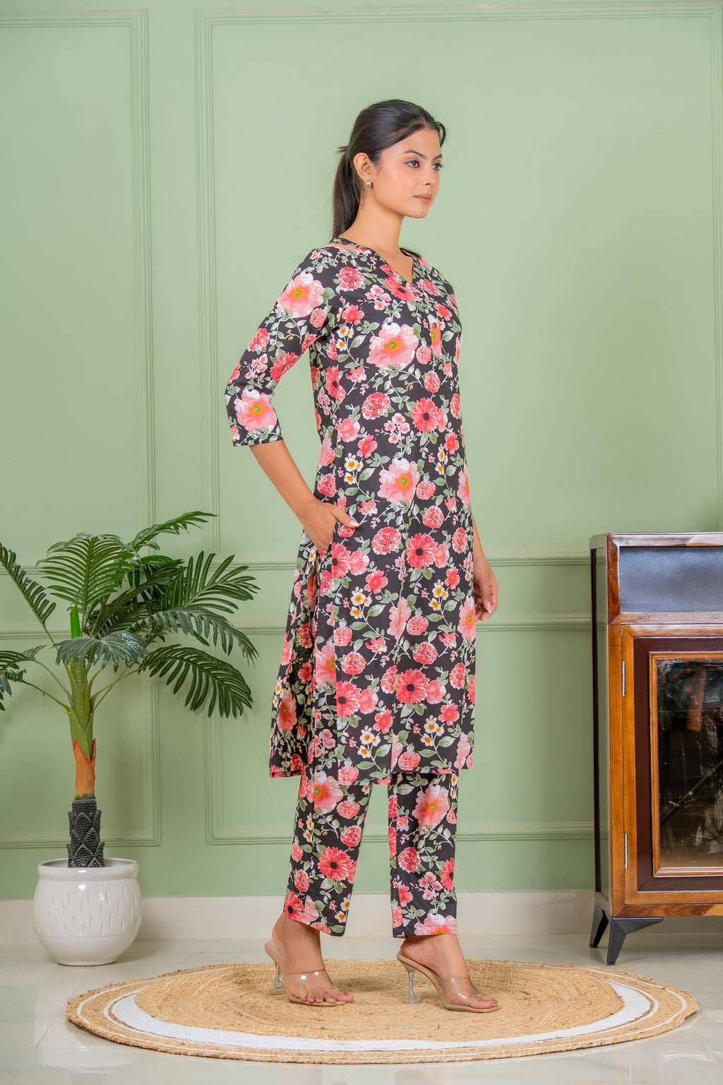 floral kurta set