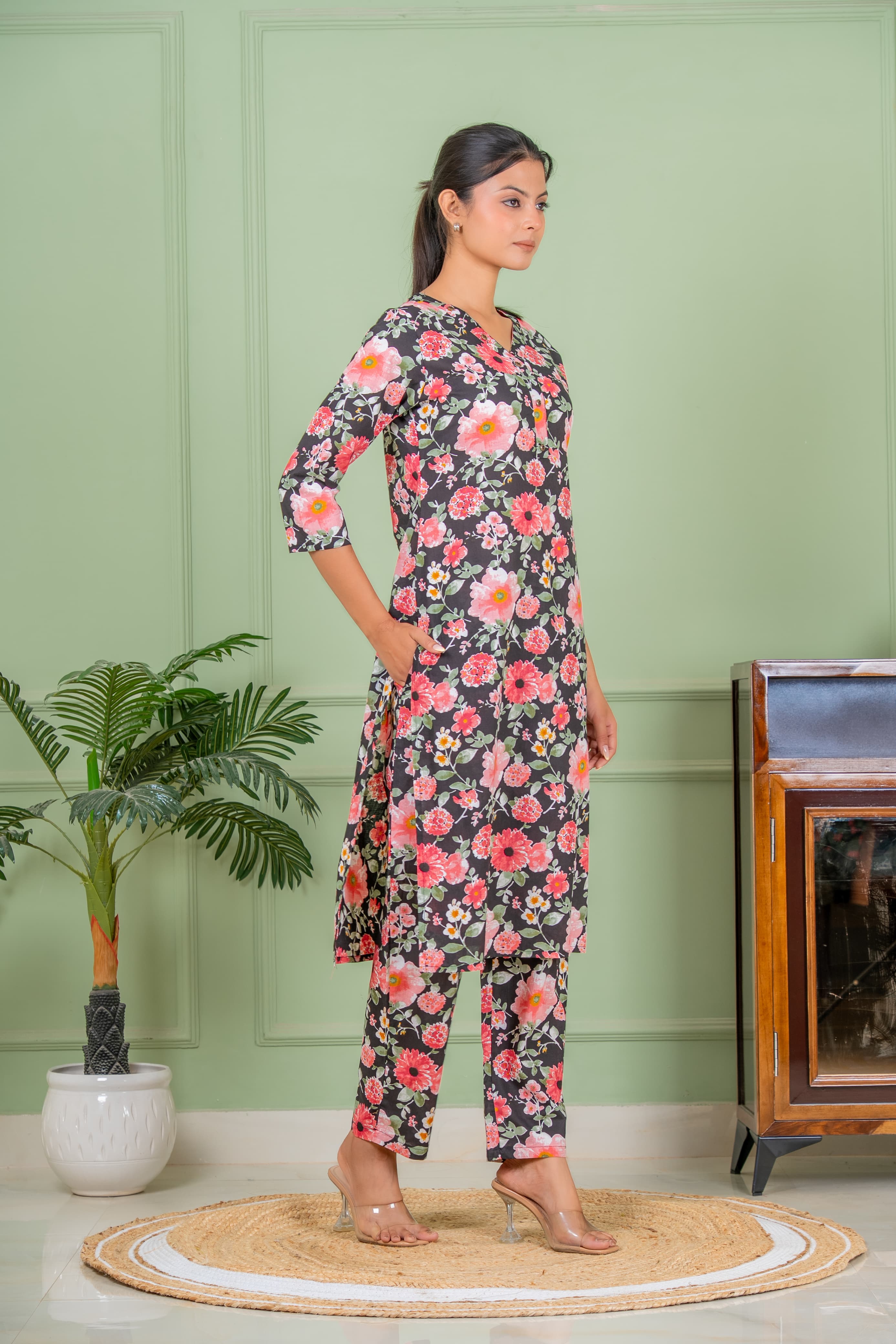 floral kurta set