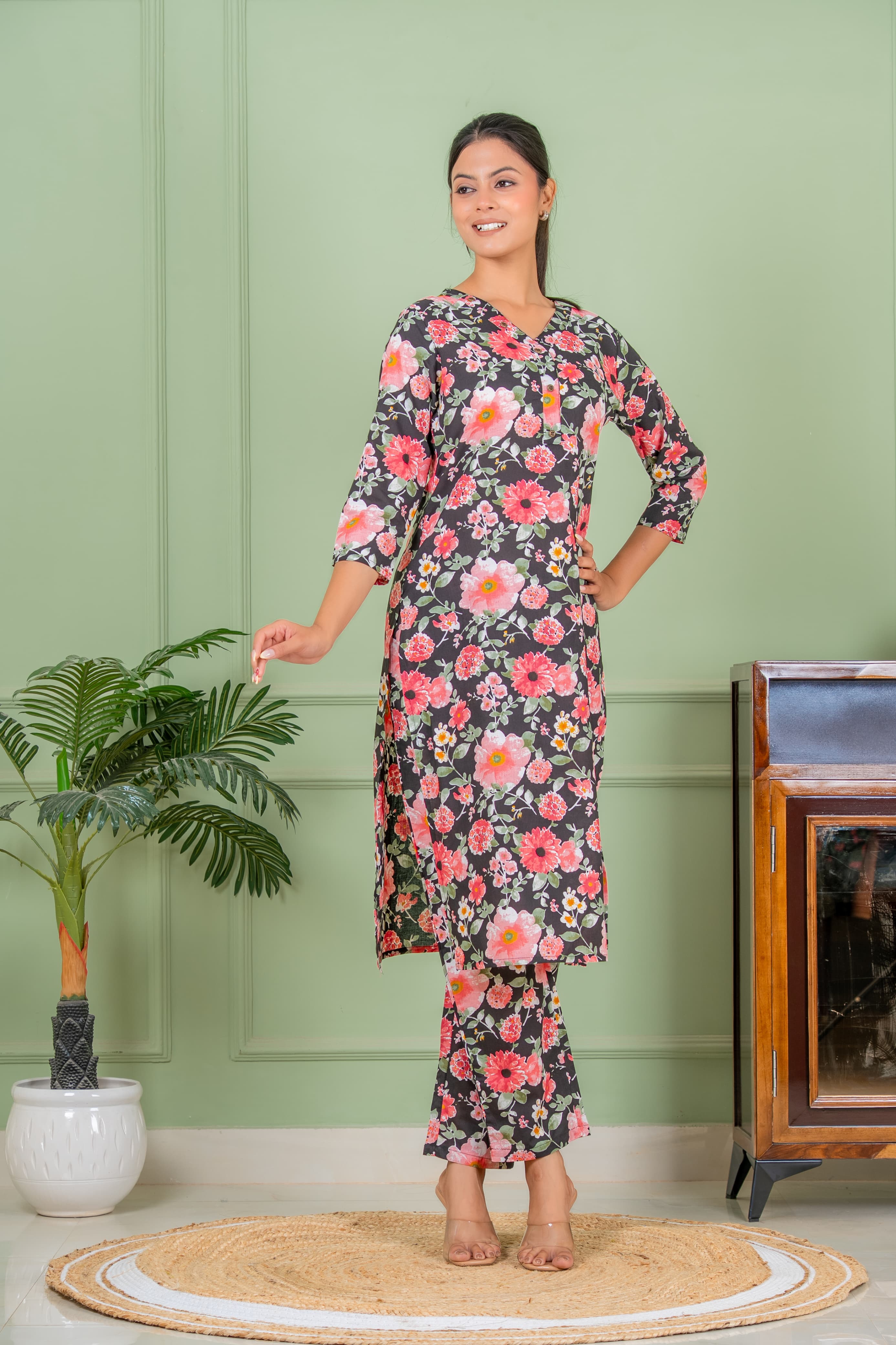 floral kurta set