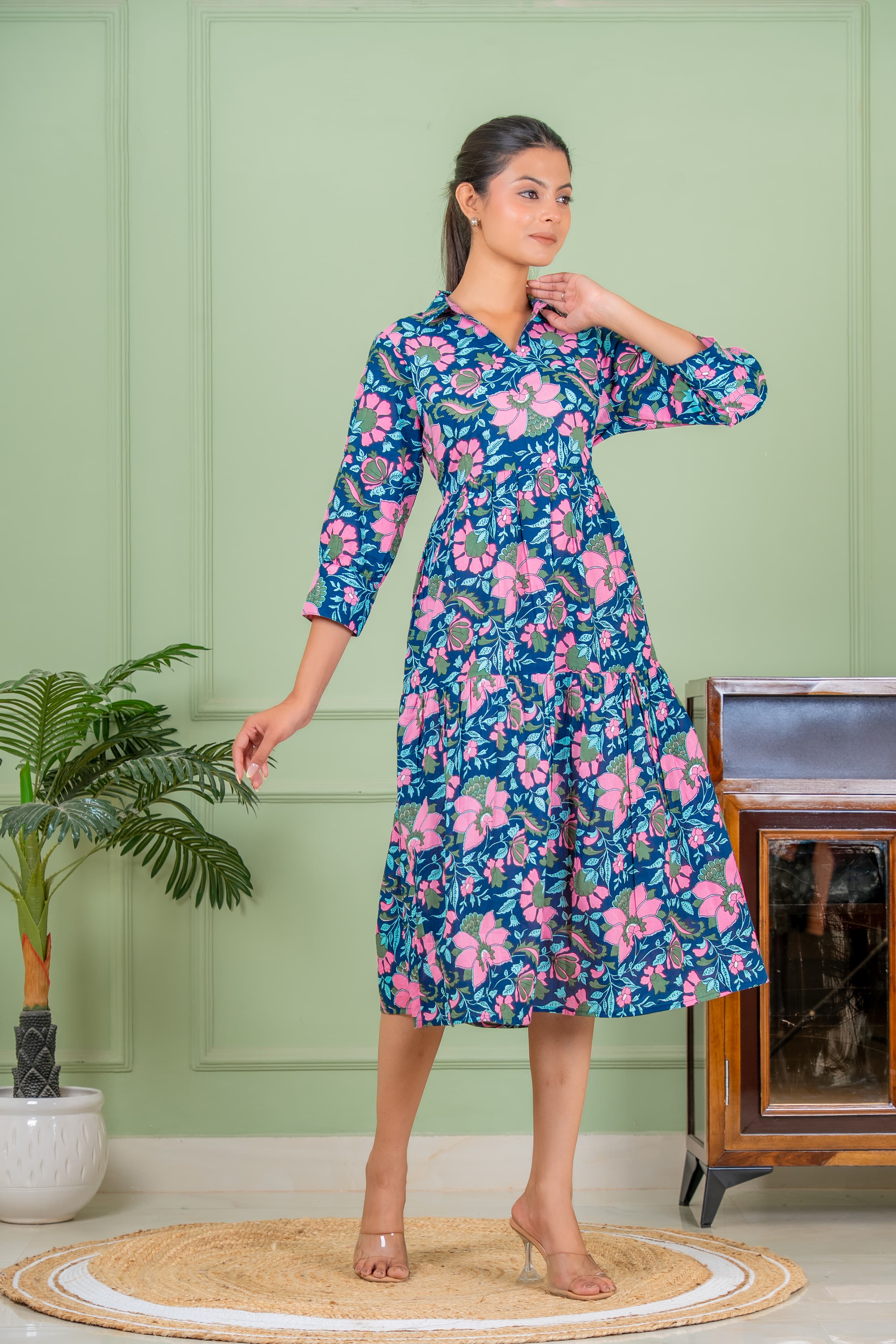 tunic blue long kurta