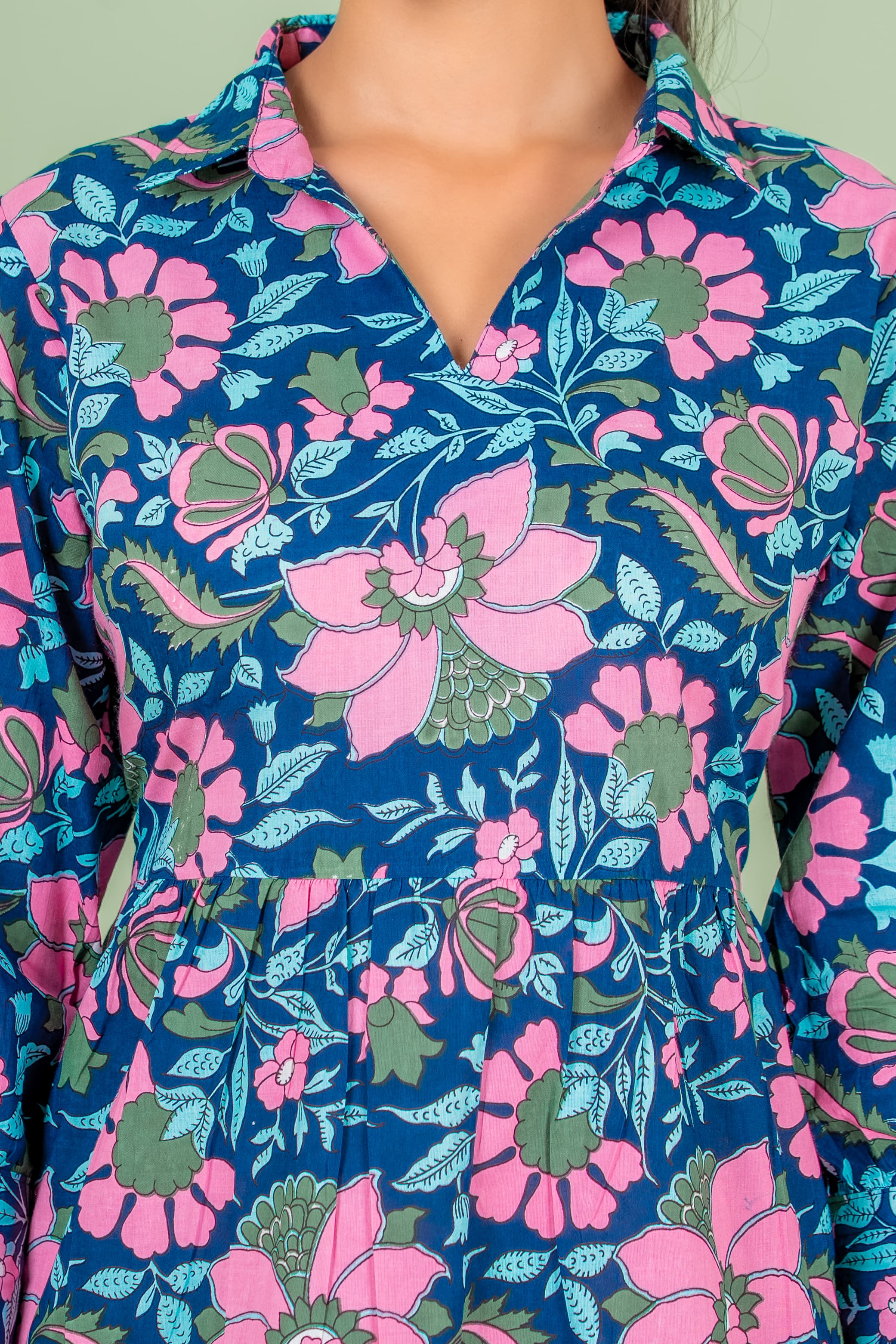 tunic blue long kurta