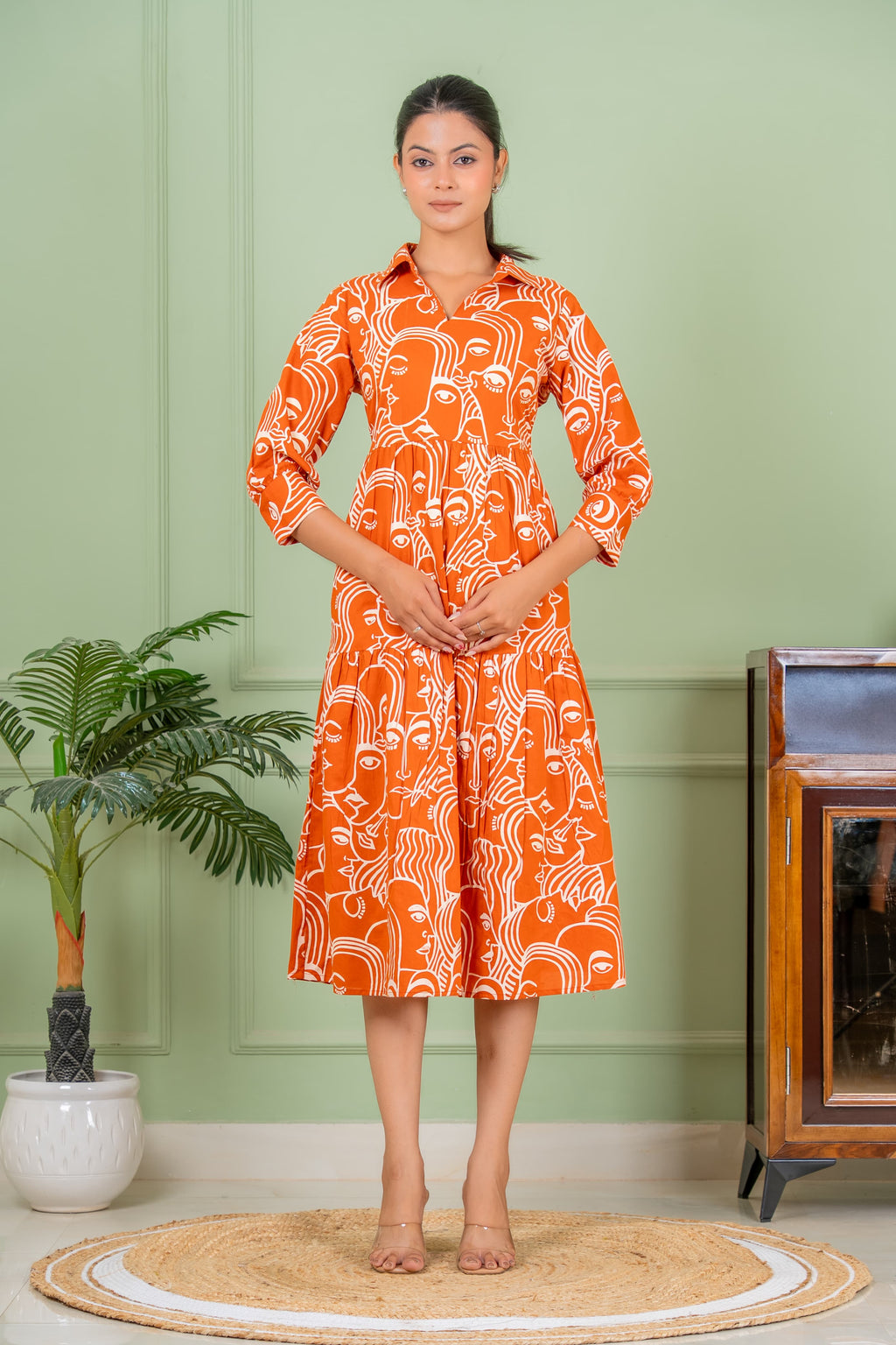 tunic orange kurta
