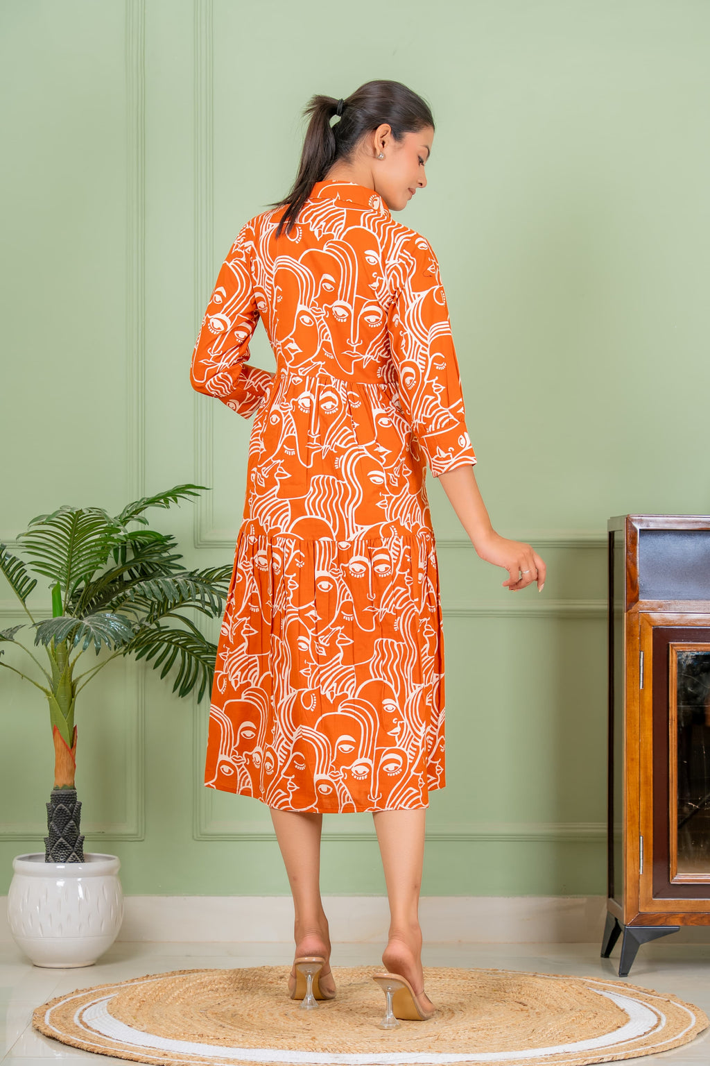 tunic orange kurta