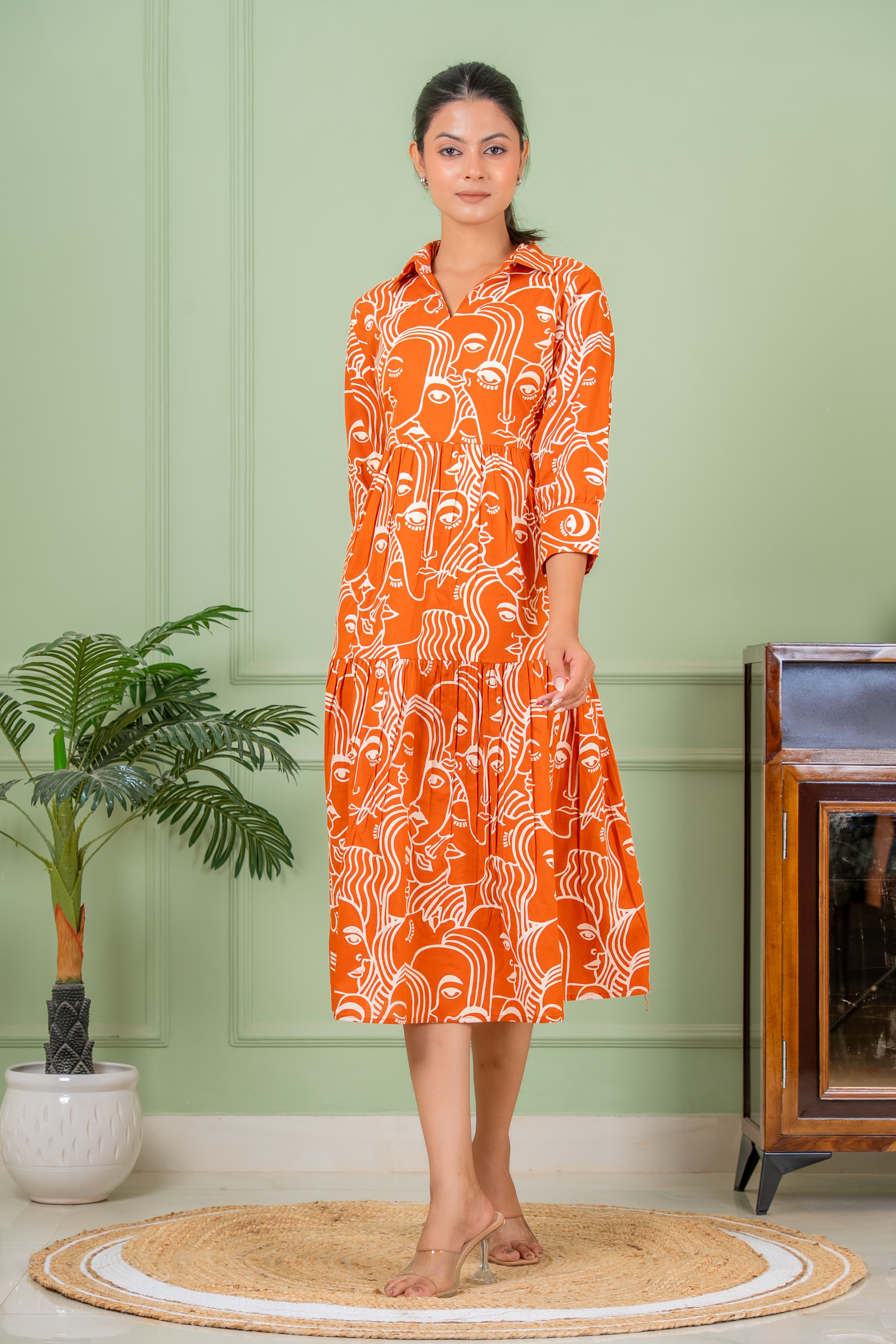 tunic orange kurta