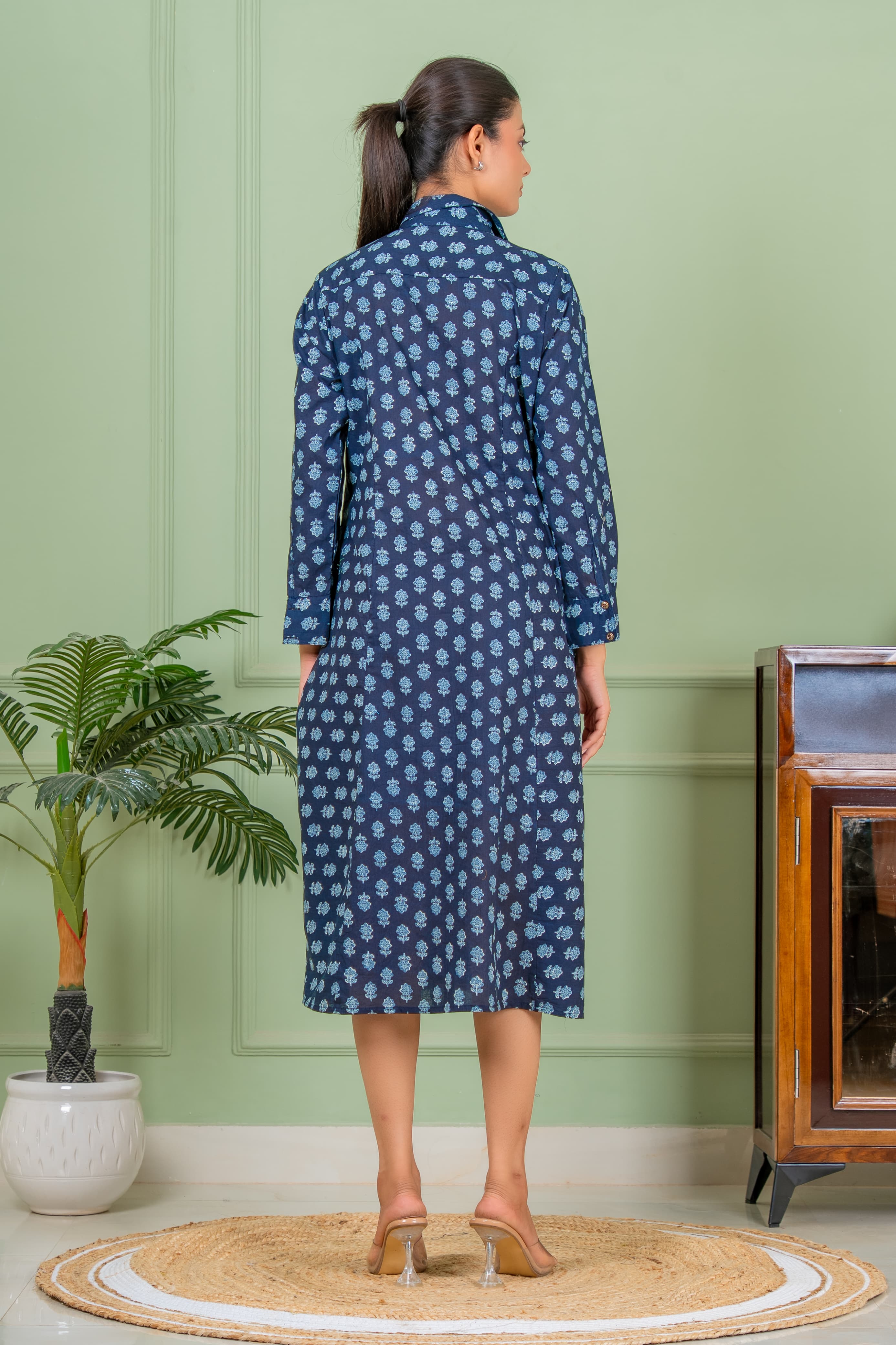 jasmine blue A line kurta