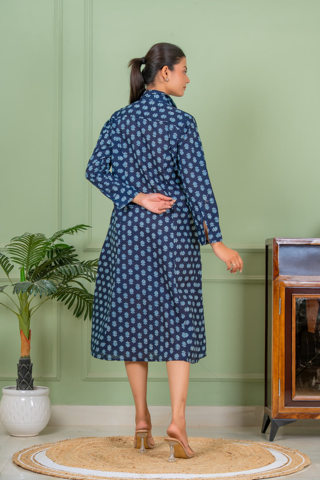 jasmine blue A line kurta