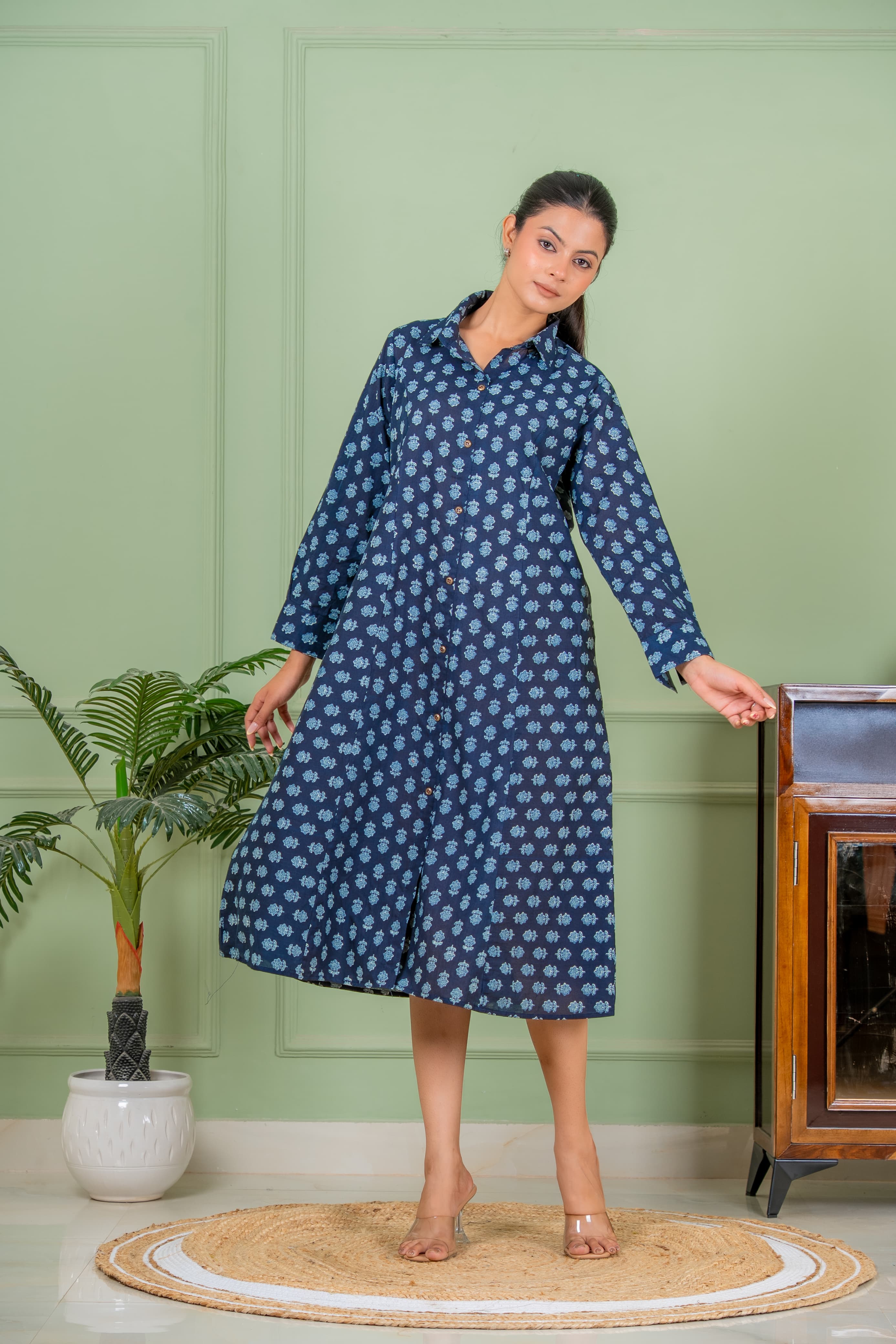 jasmine blue A line kurta