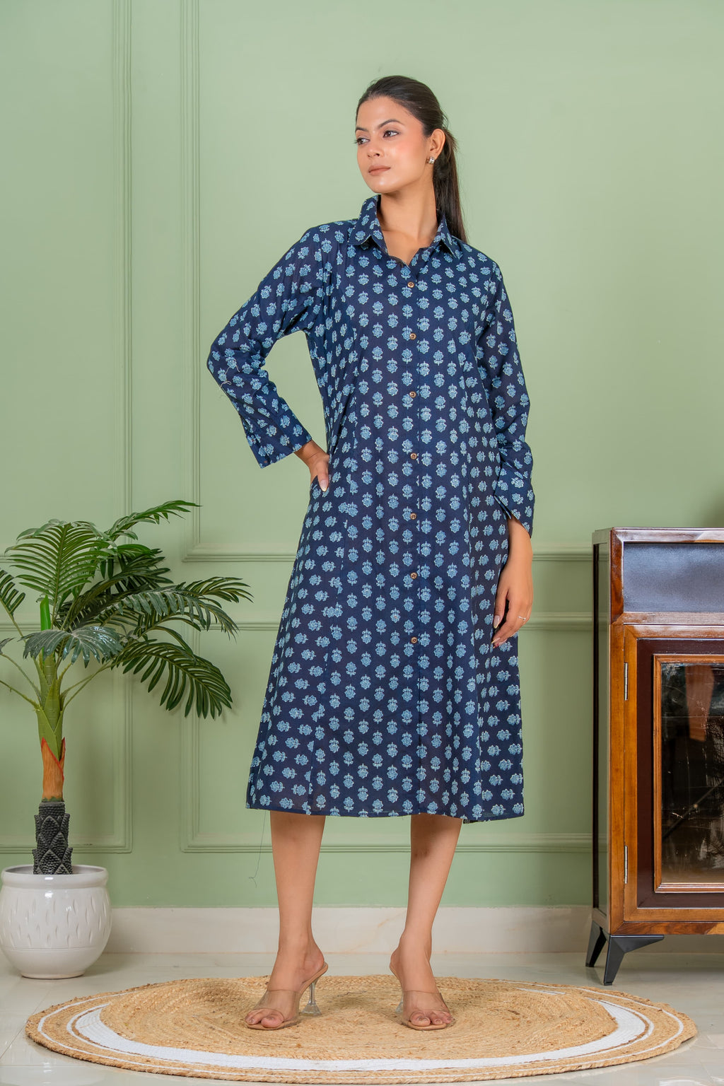 jasmine blue A line kurta