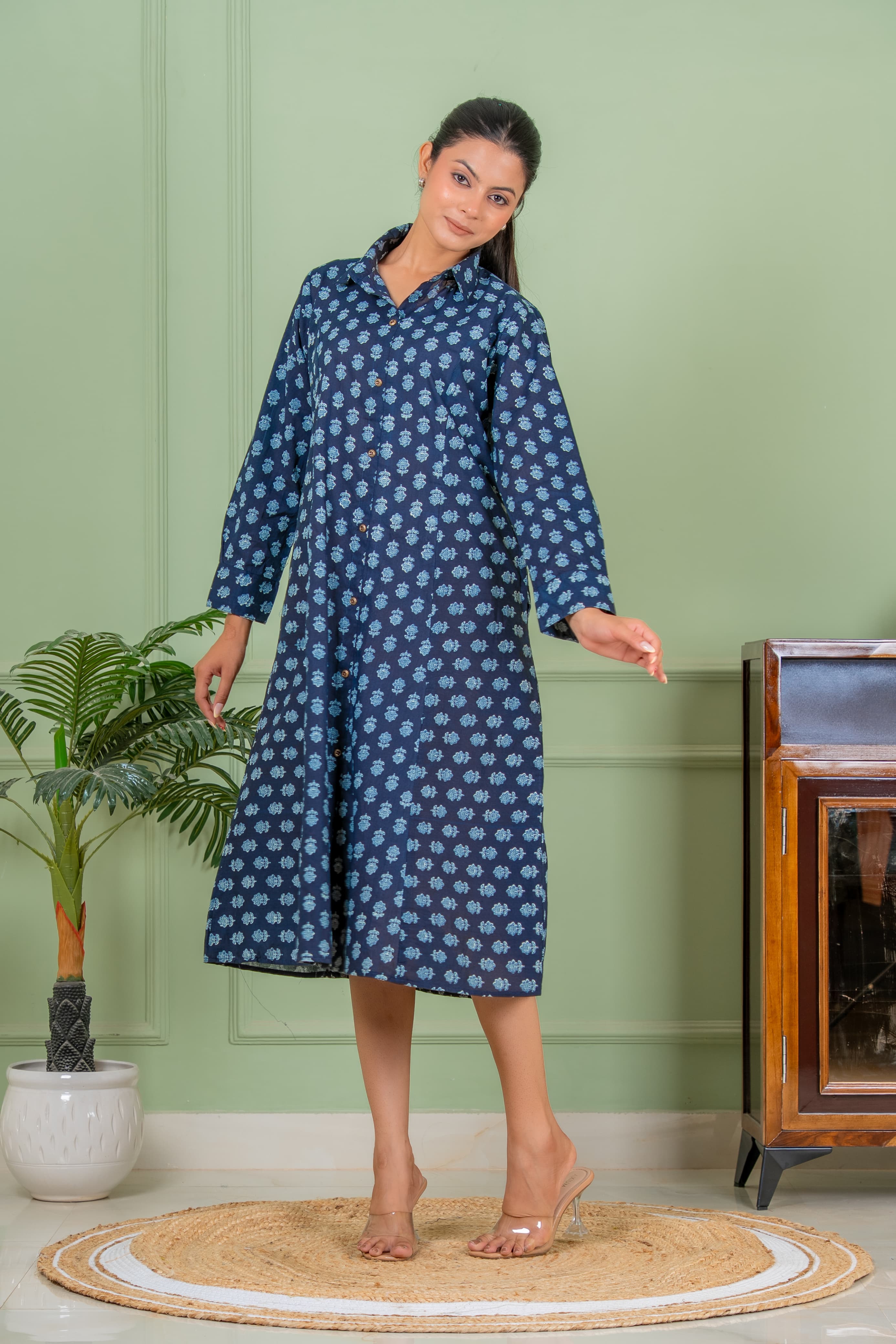 jasmine blue A line kurta