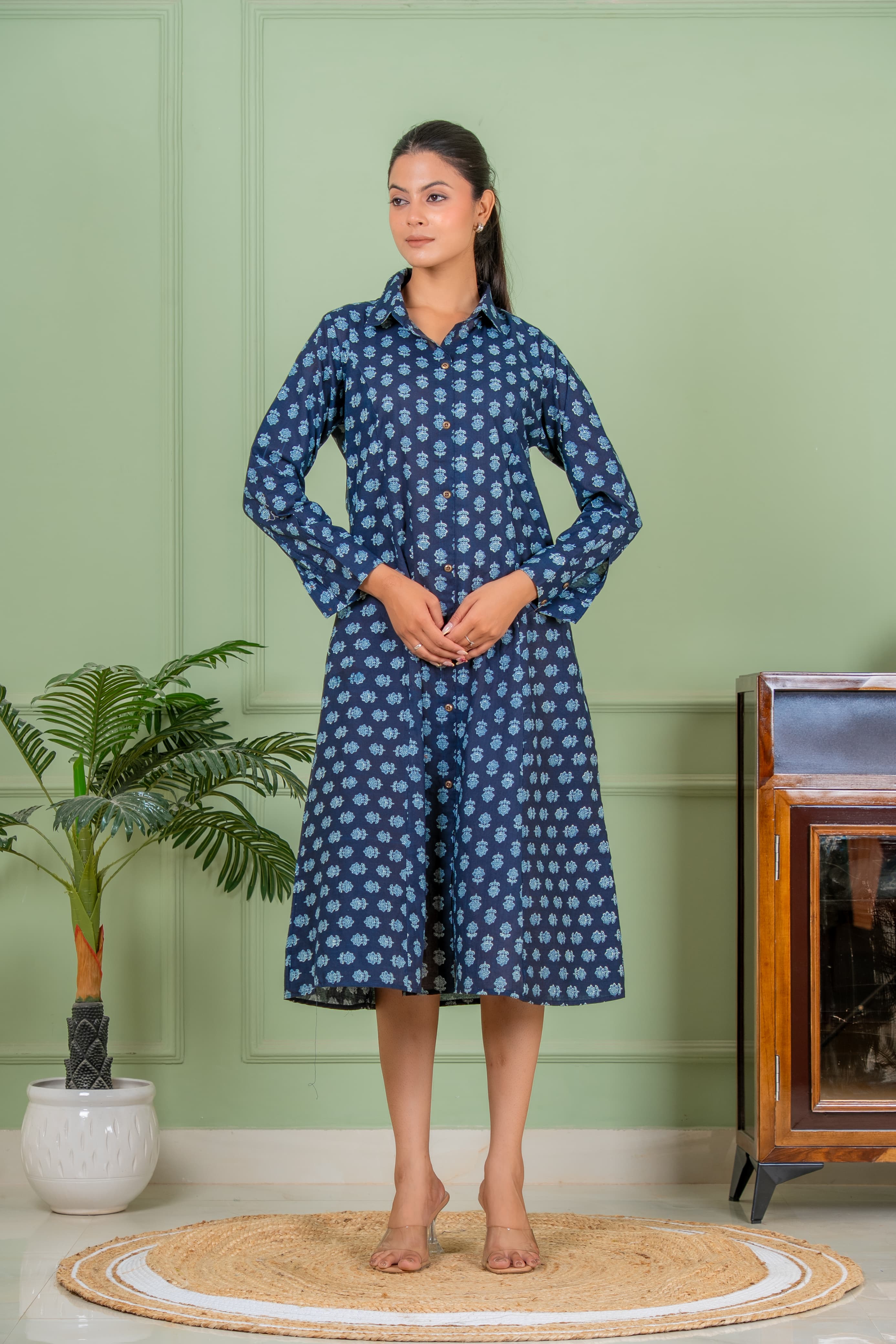 jasmine blue A line kurta