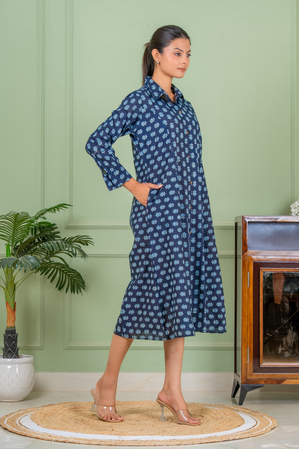 jasmine blue A line kurta