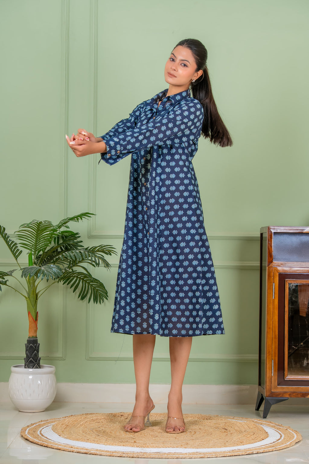 jasmine blue A line kurta