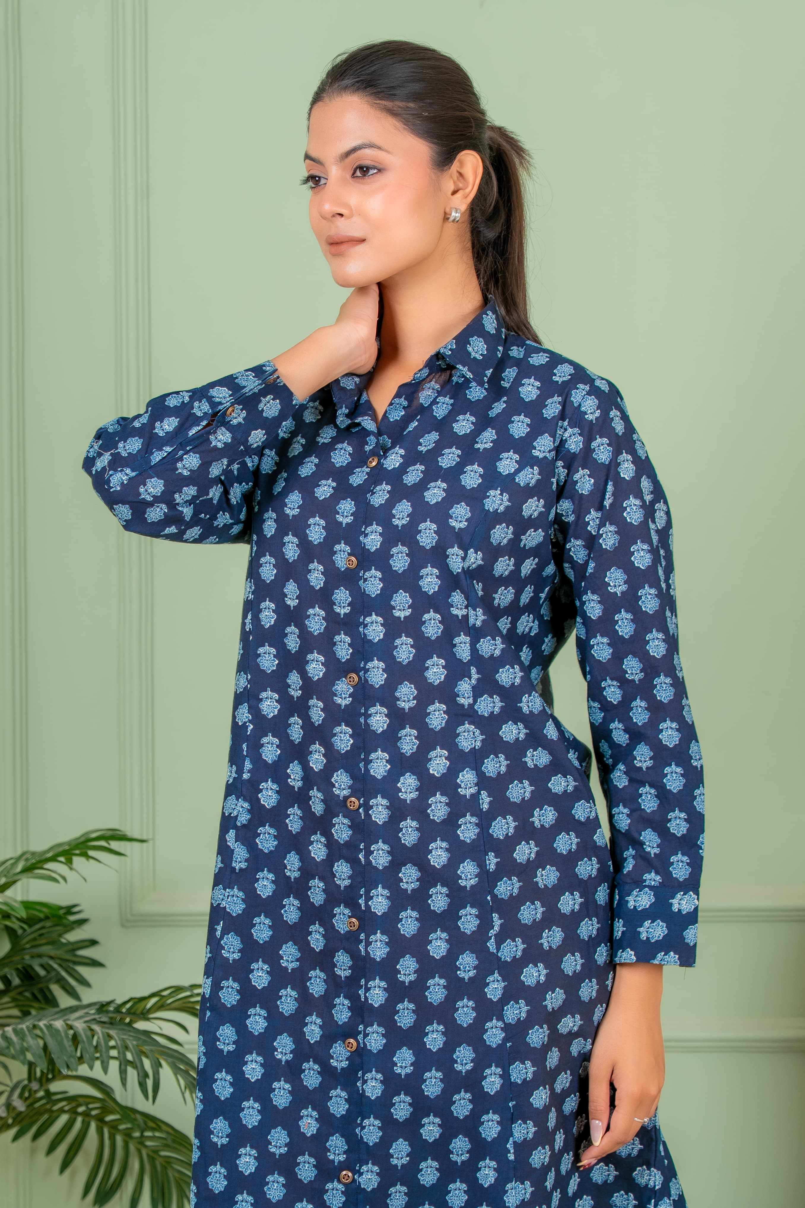 jasmine blue A line kurta