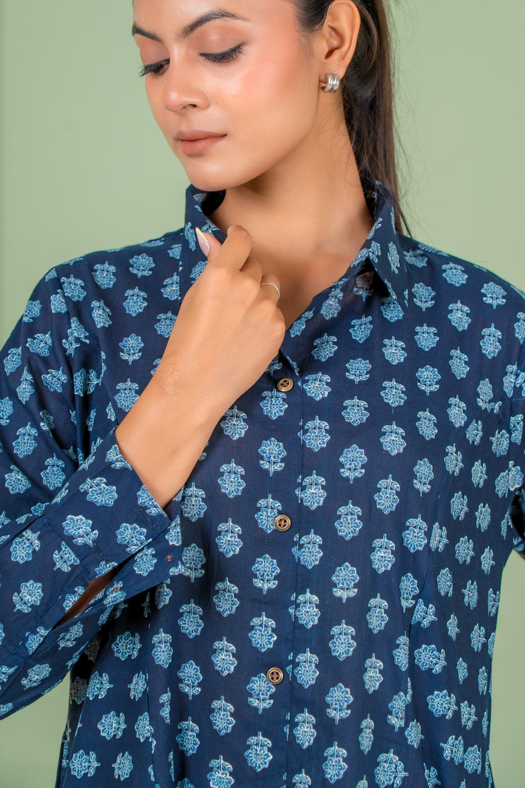 jasmine blue A line kurta