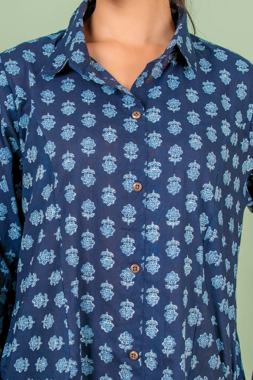 jasmine blue A line kurta