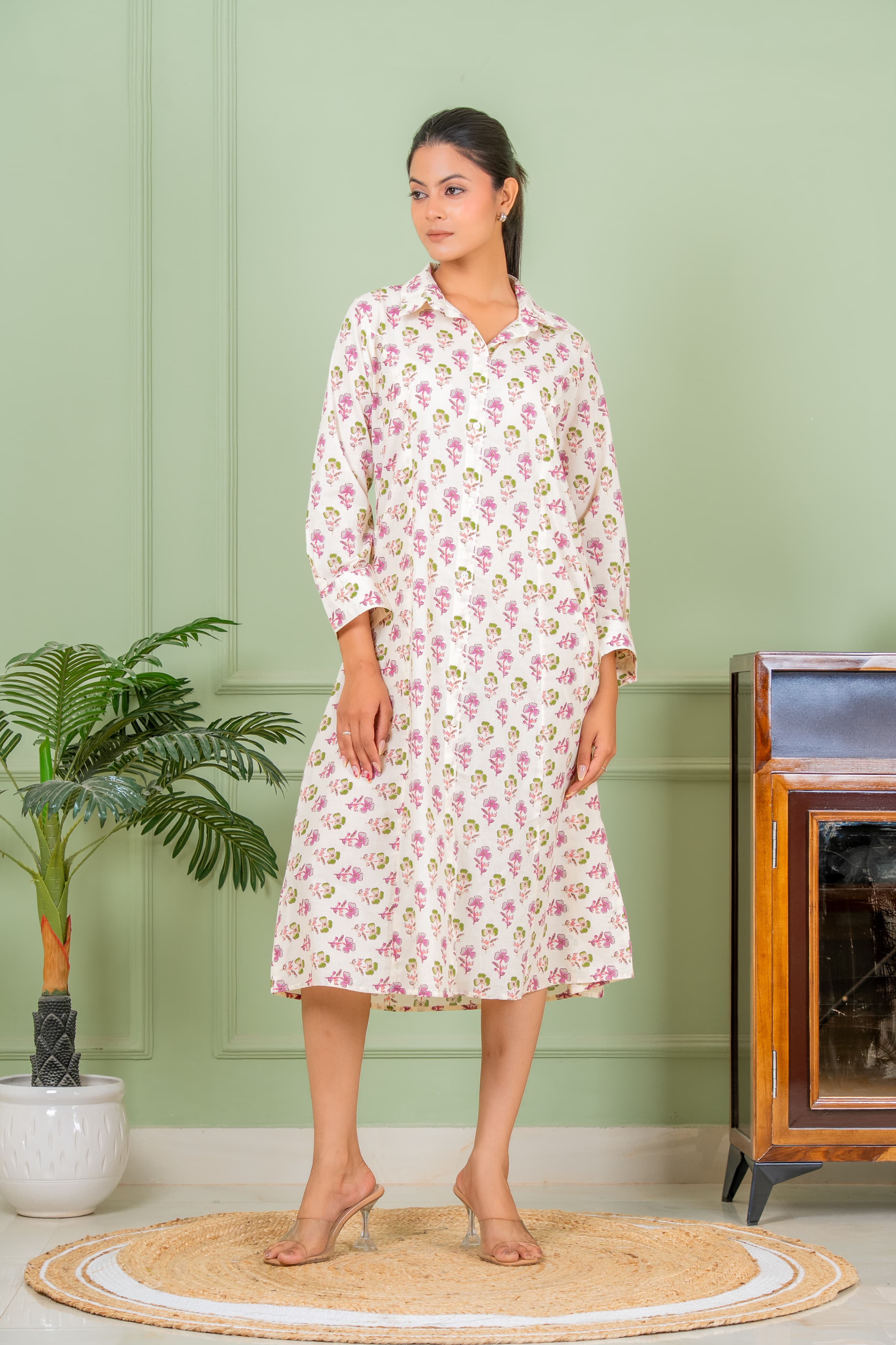 jasmine white kurta set