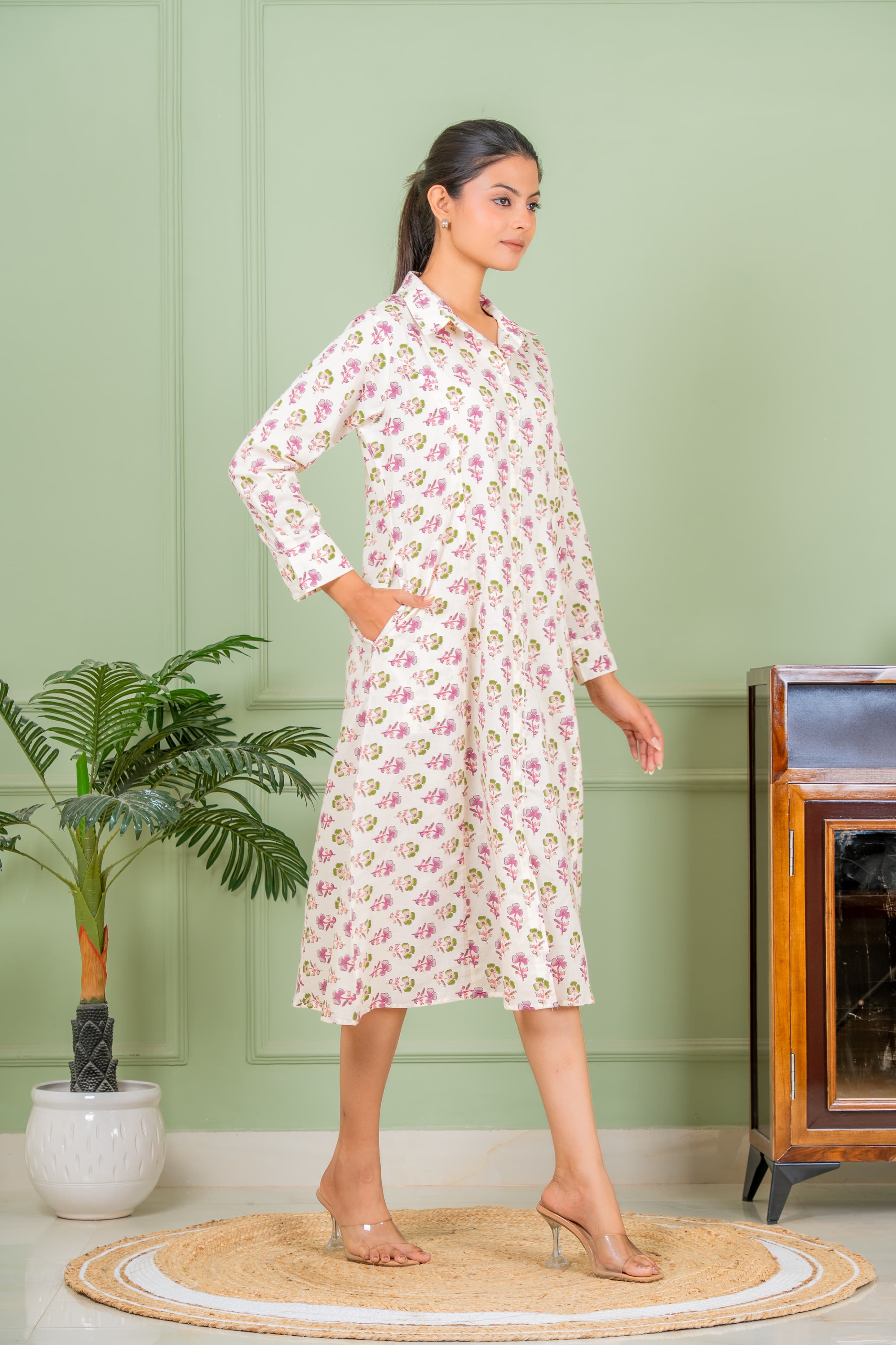 jasmine white kurta set