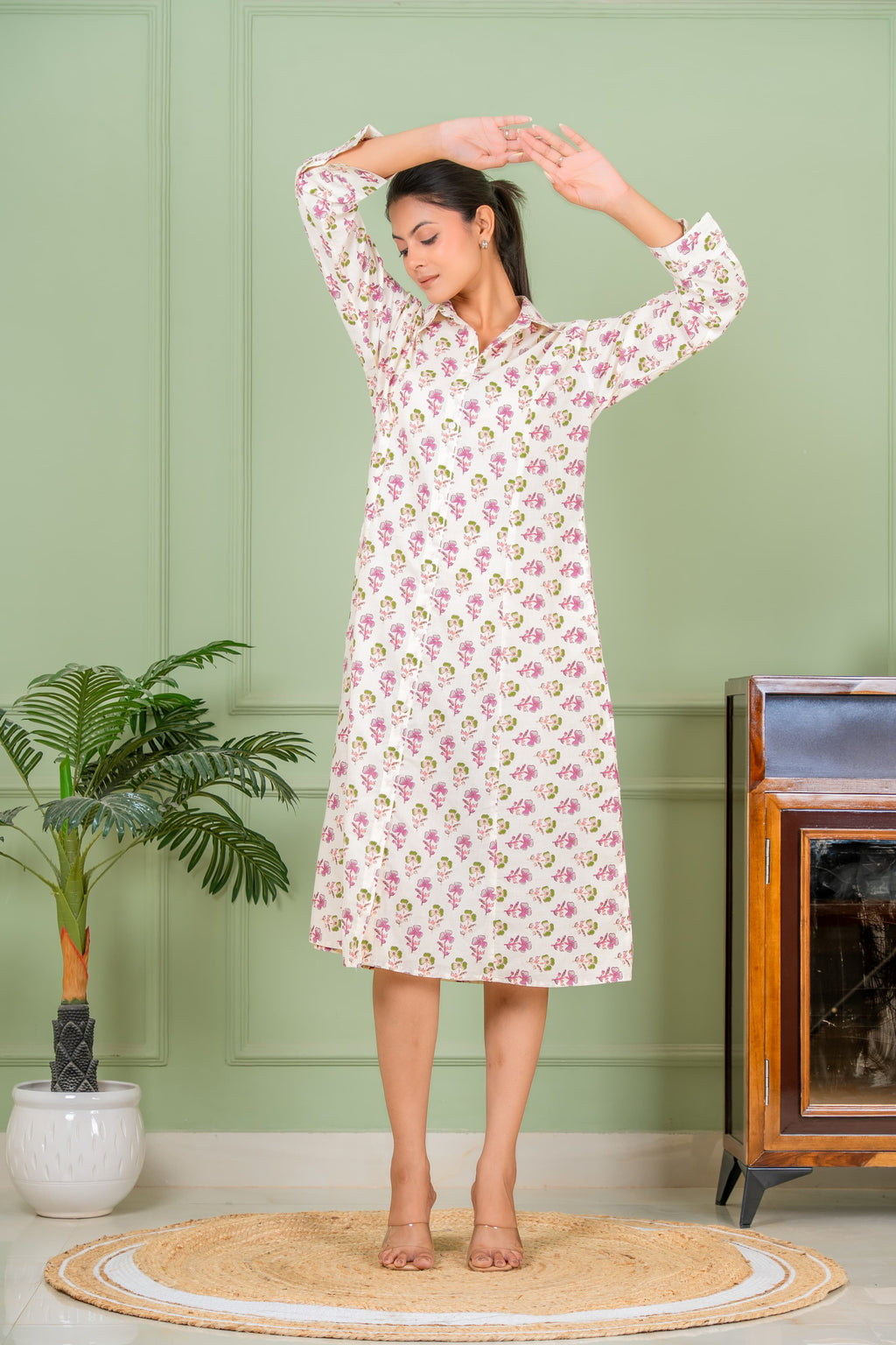 jasmine white kurta set