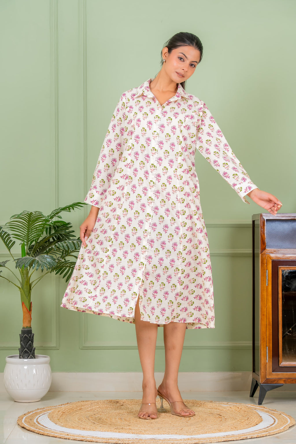 jasmine white kurta set