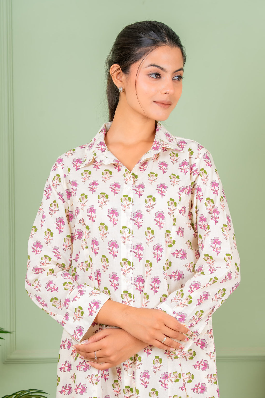 jasmine white kurta set