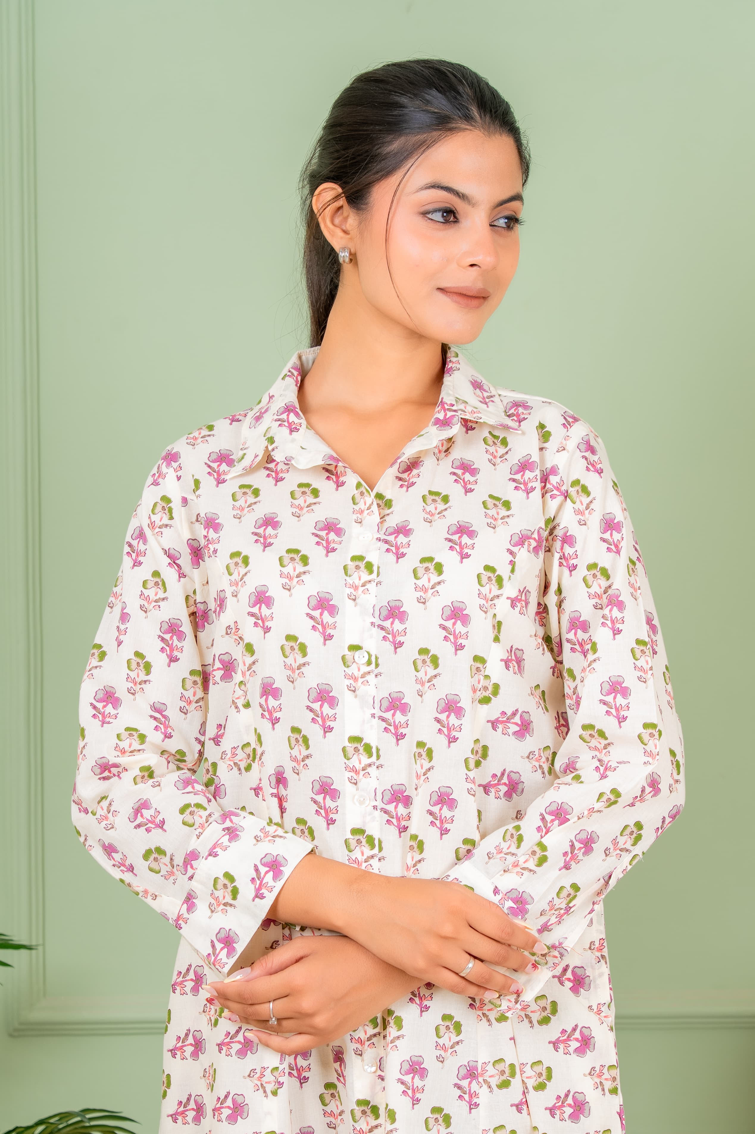 jasmine white kurta set