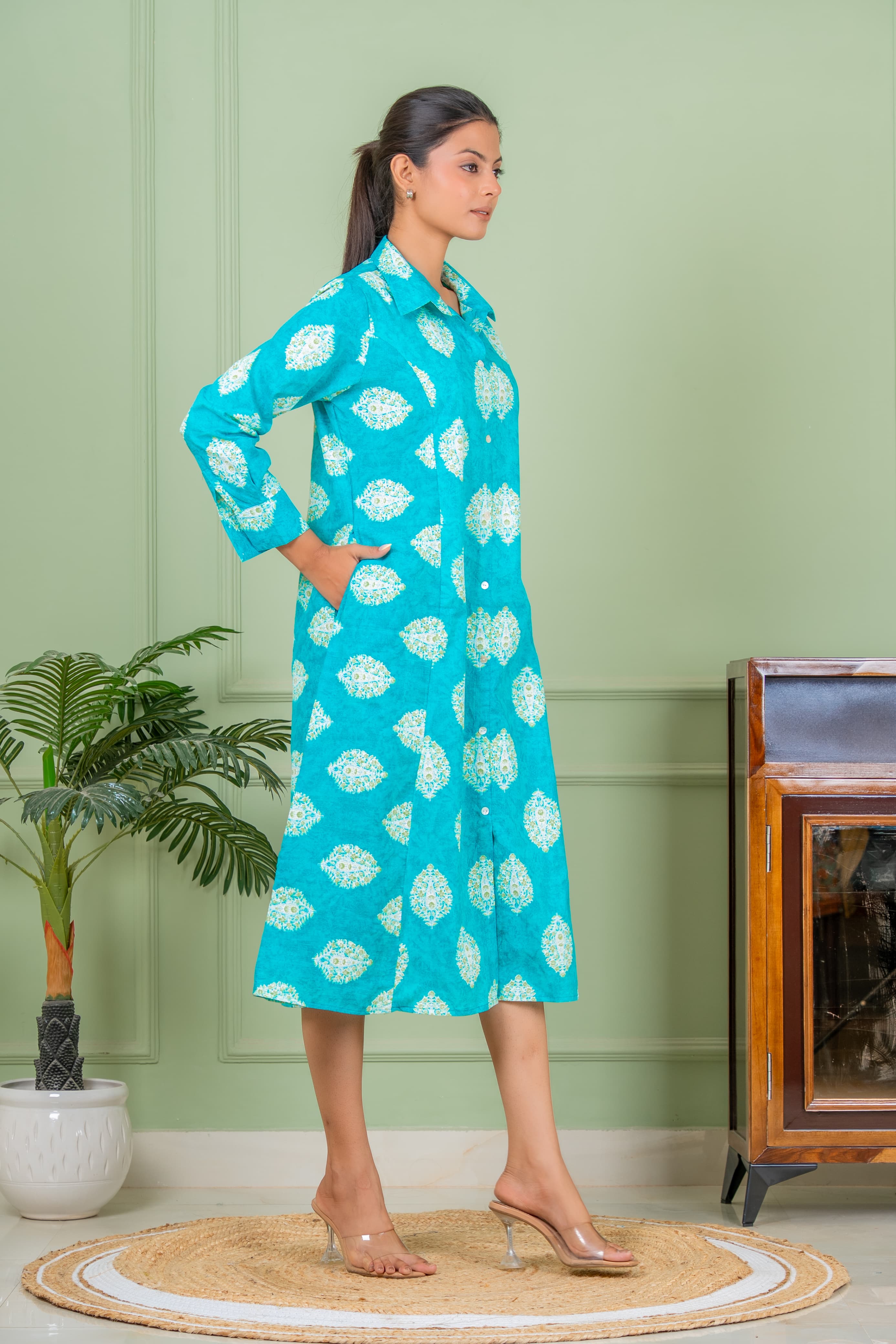 jasmine blue A line kurta