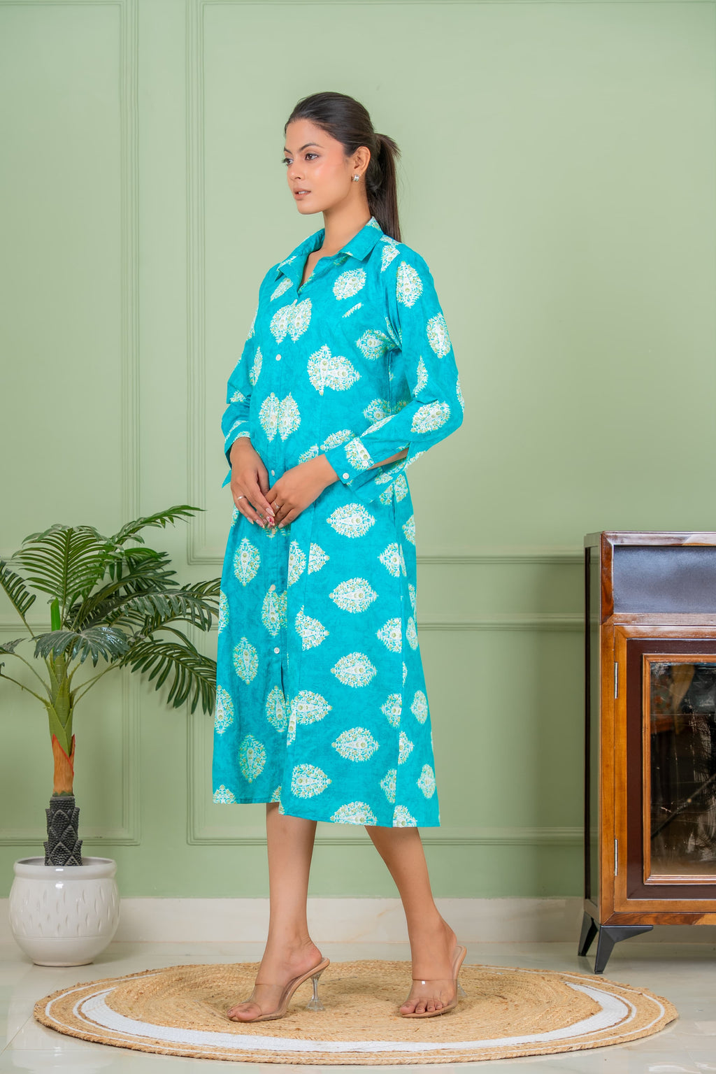 jasmine blue A line kurta