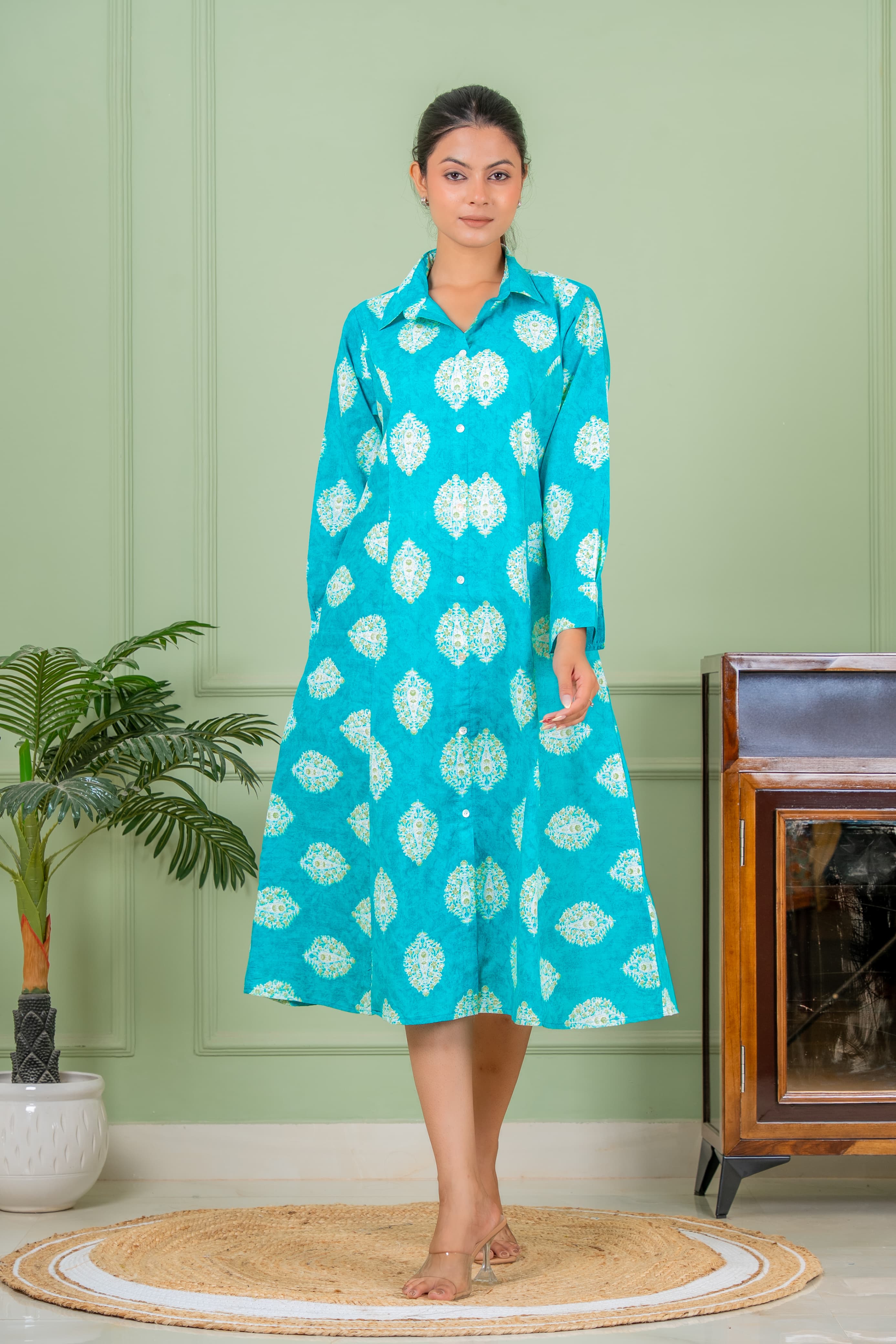 jasmine blue A line kurta
