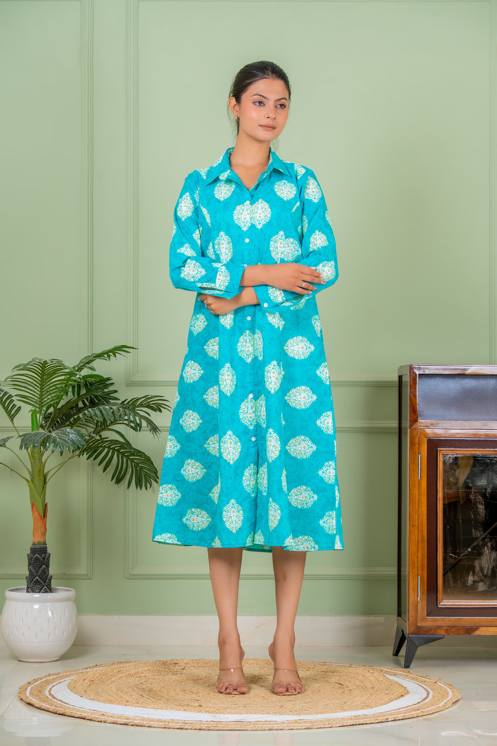 jasmine blue A line kurta