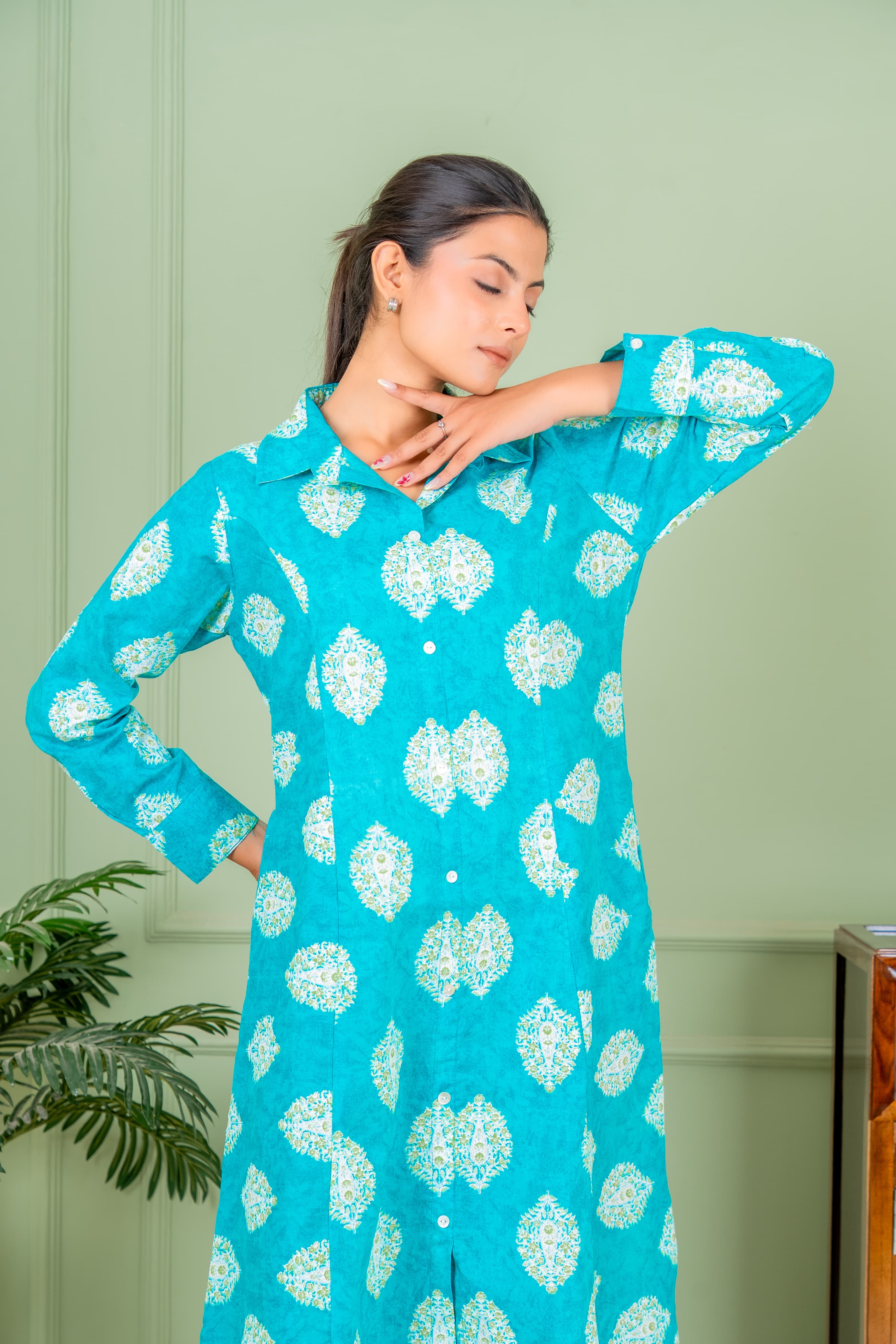 jasmine blue A line kurta