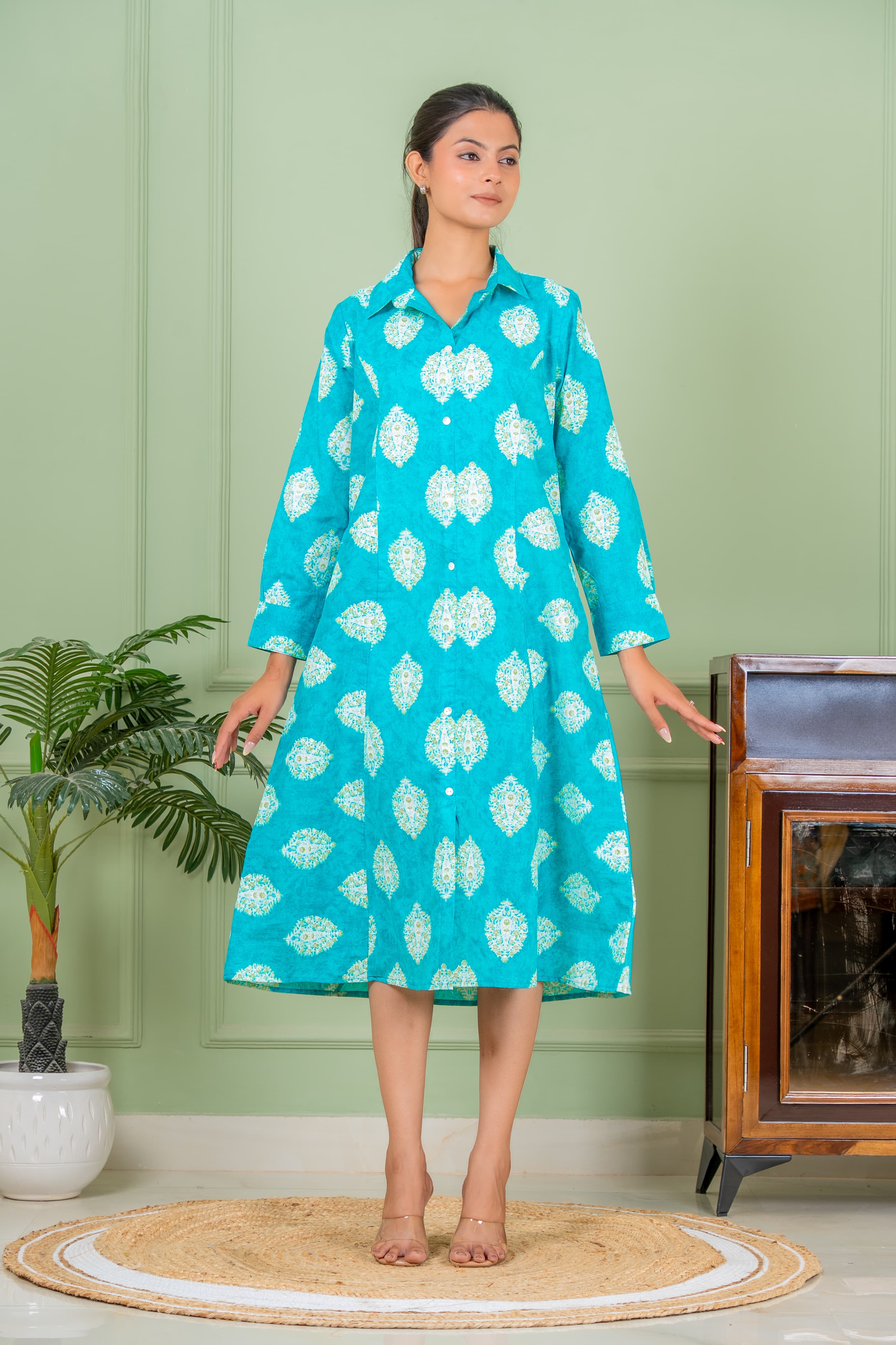 jasmine blue A line kurta