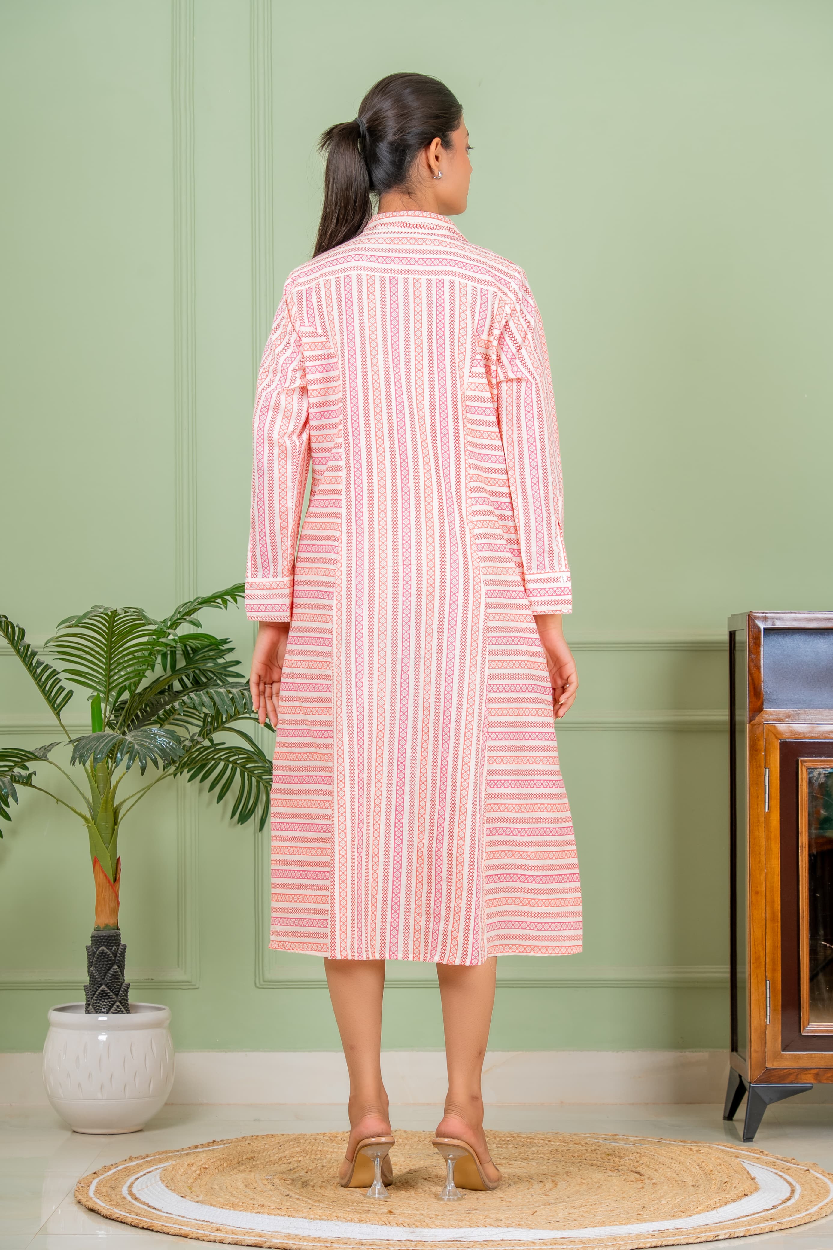 jasmine pink A line kurta