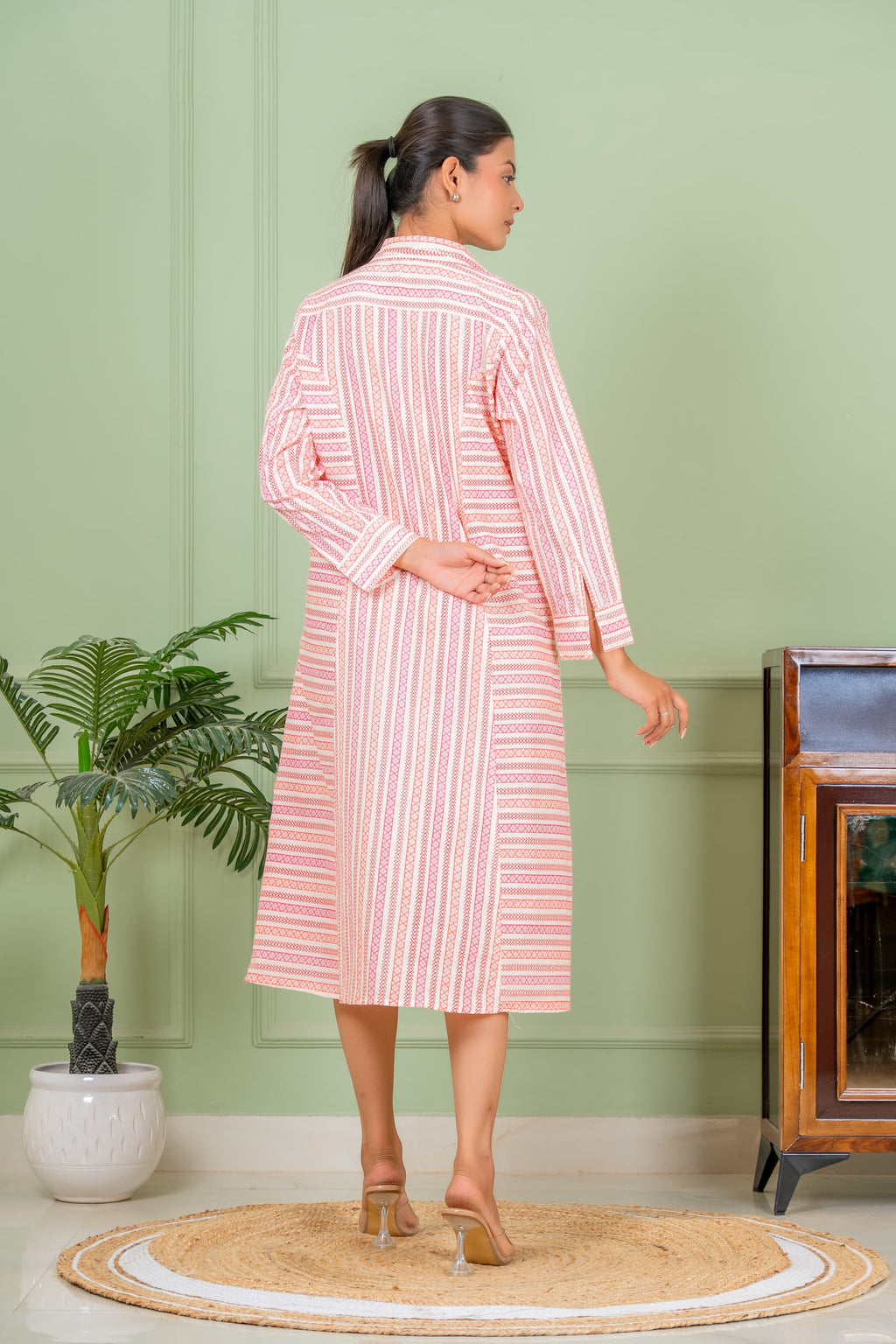 jasmine pink A line kurta