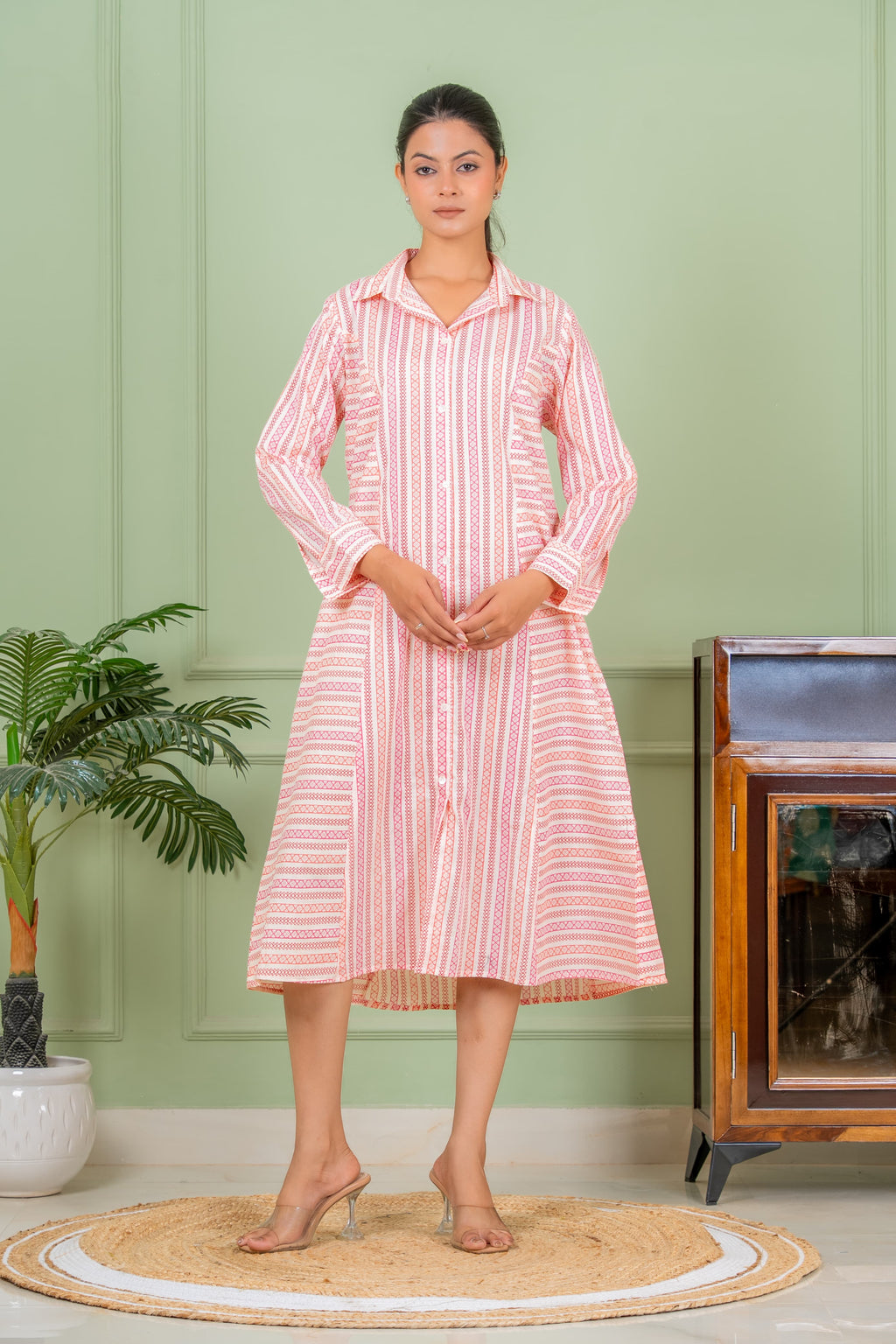 jasmine pink A line kurta