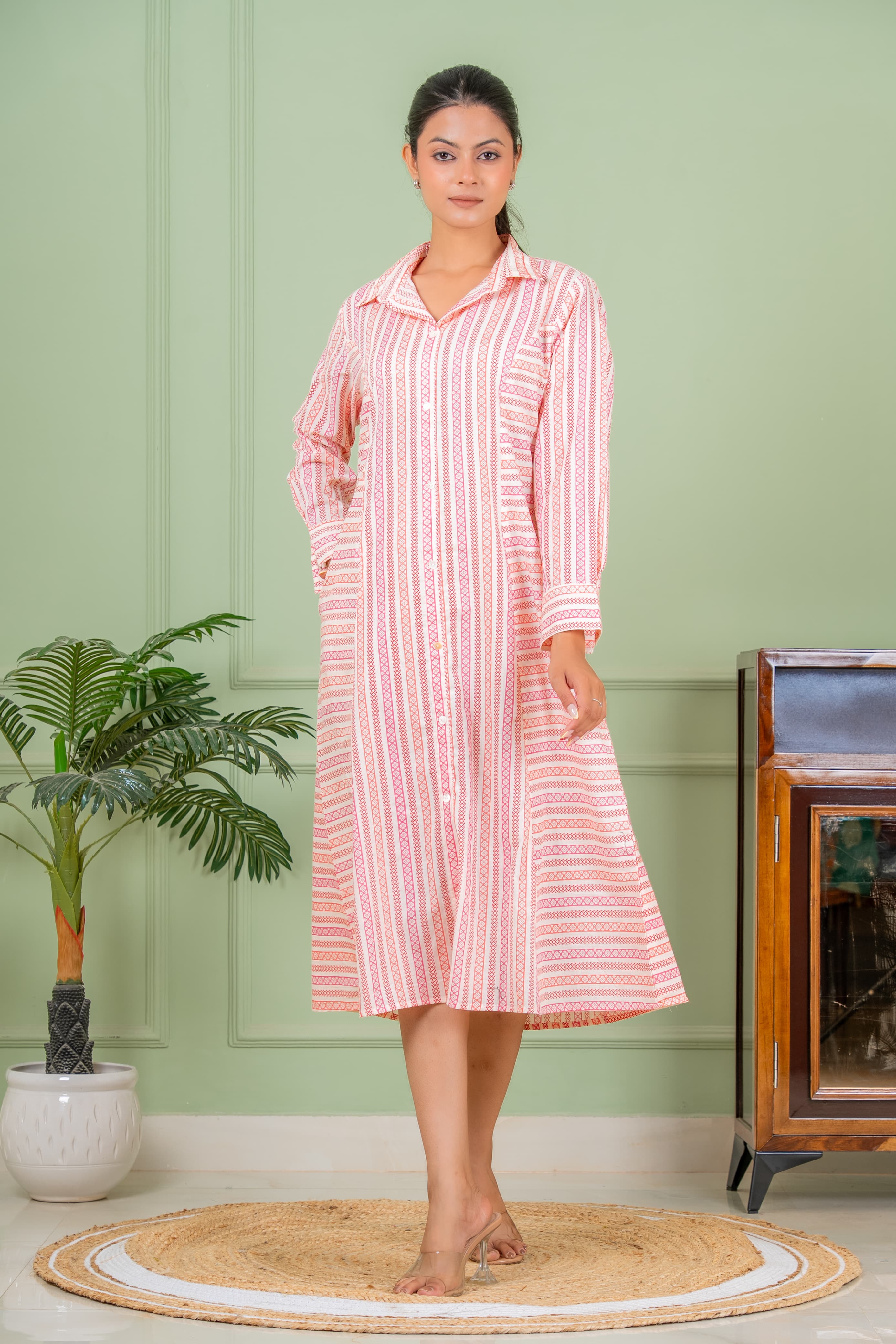 jasmine pink A line kurta