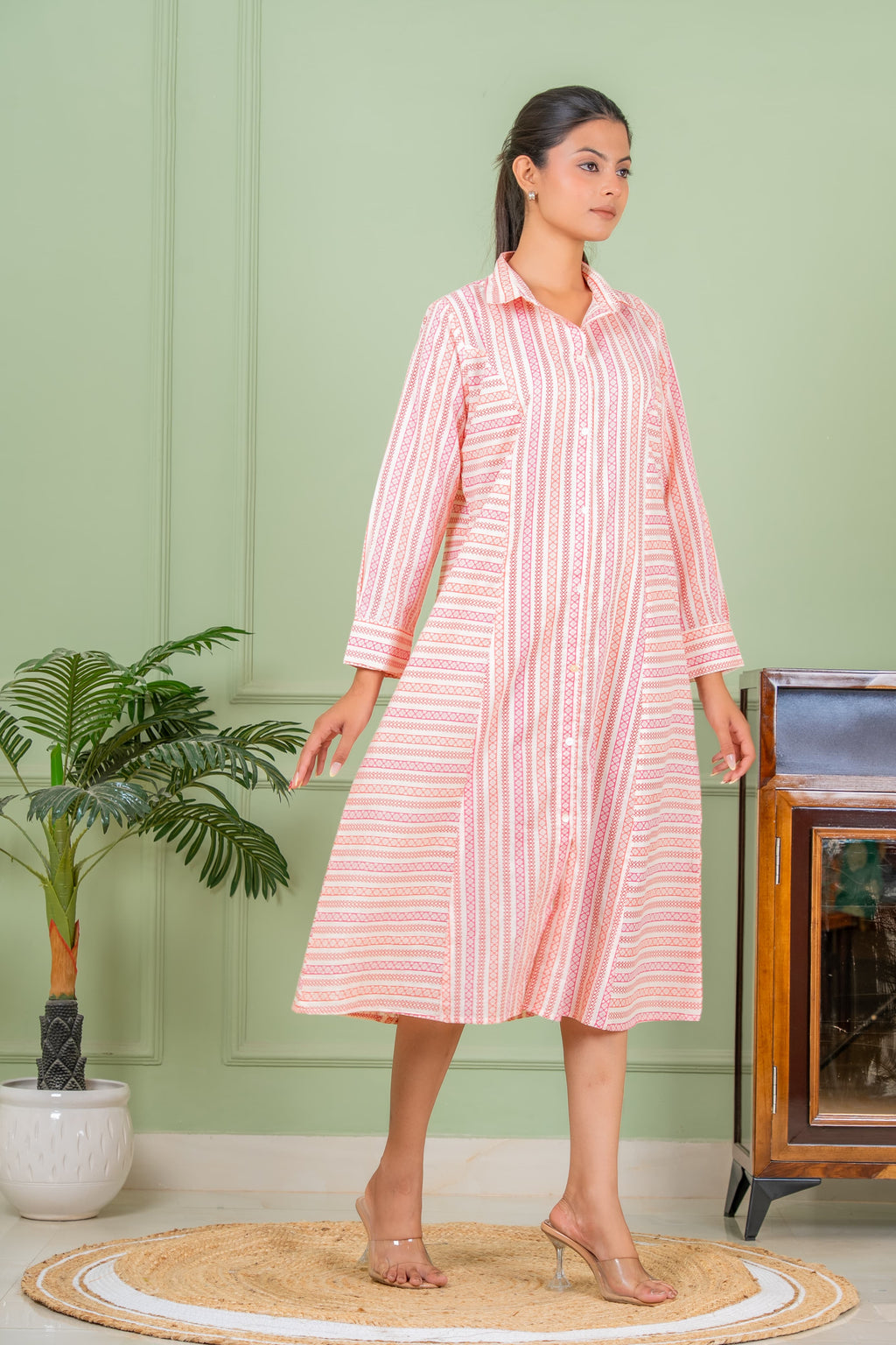 jasmine pink A line kurta