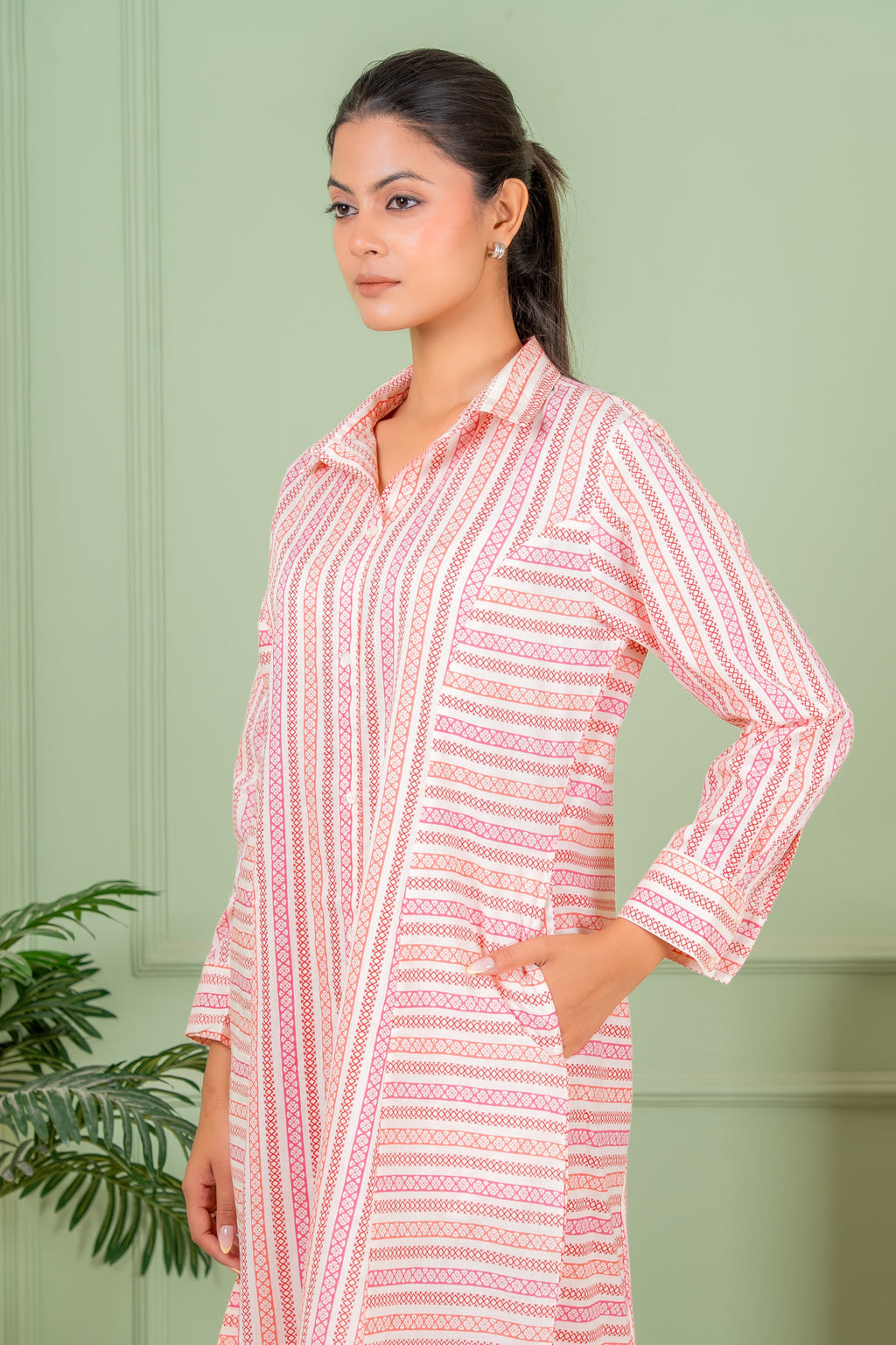 jasmine pink A line kurta