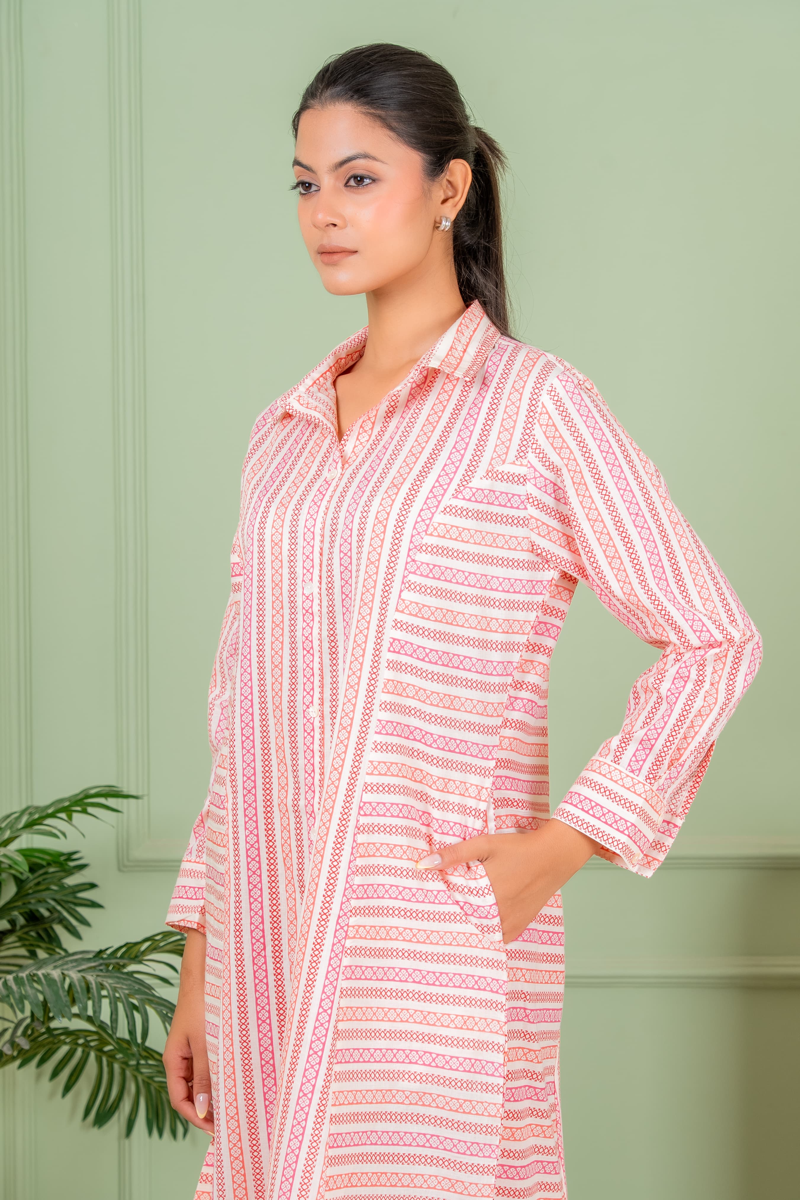 jasmine pink A line kurta