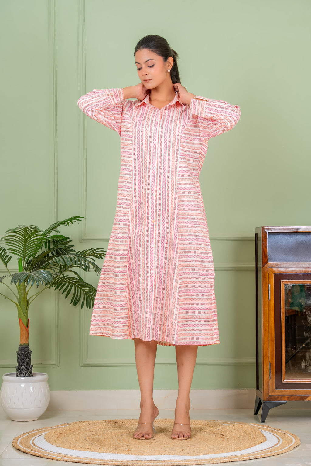 jasmine pink A line kurta