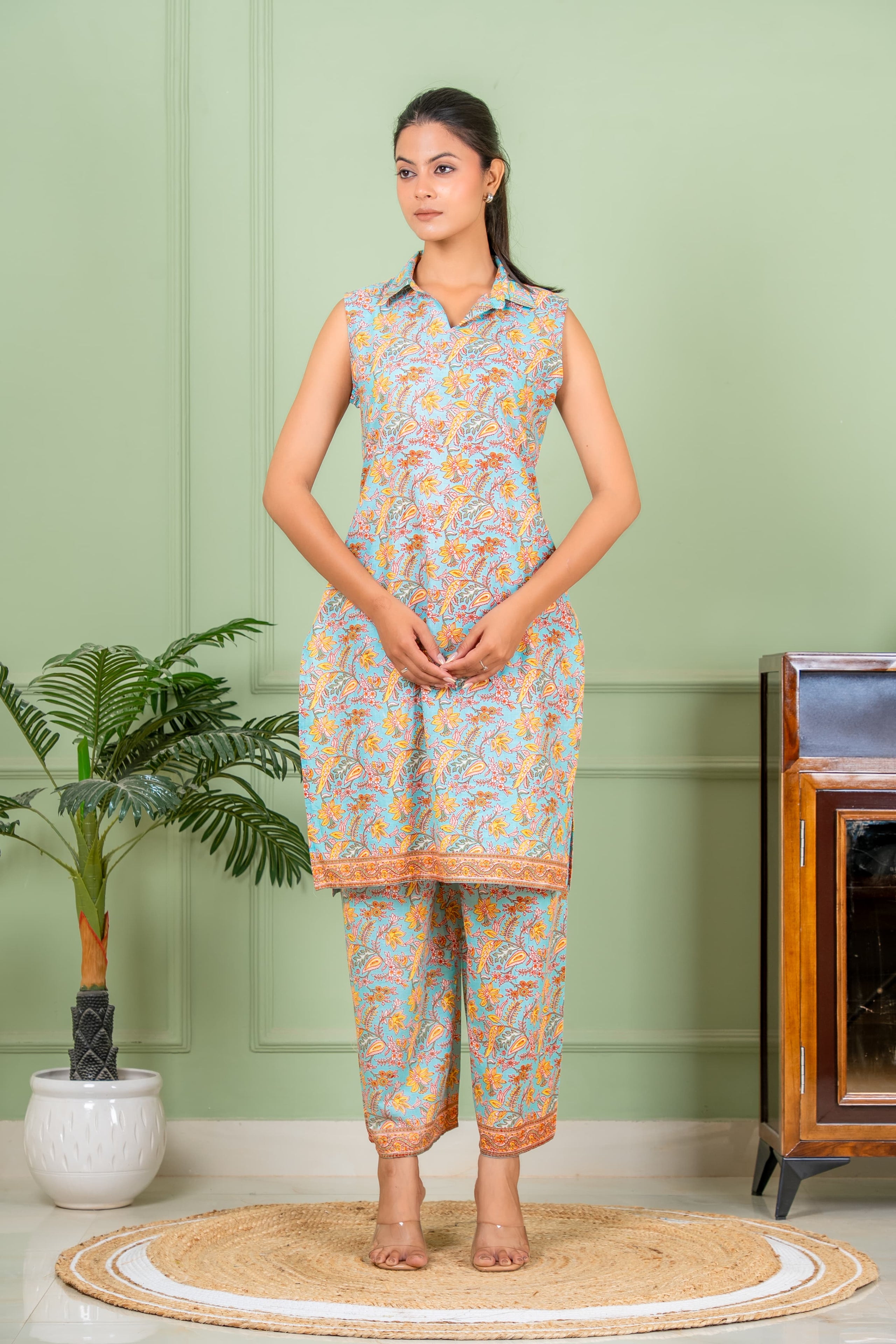 misty grey color co ord set