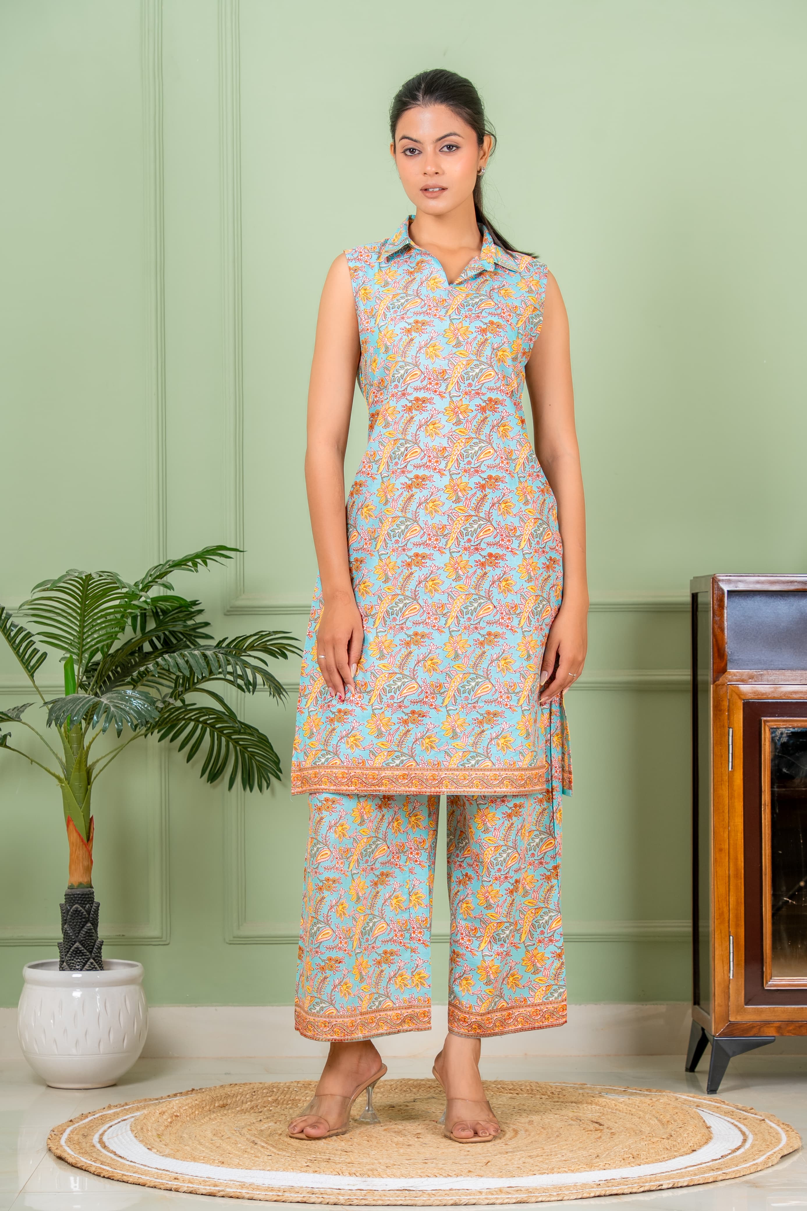 misty grey color co ord set