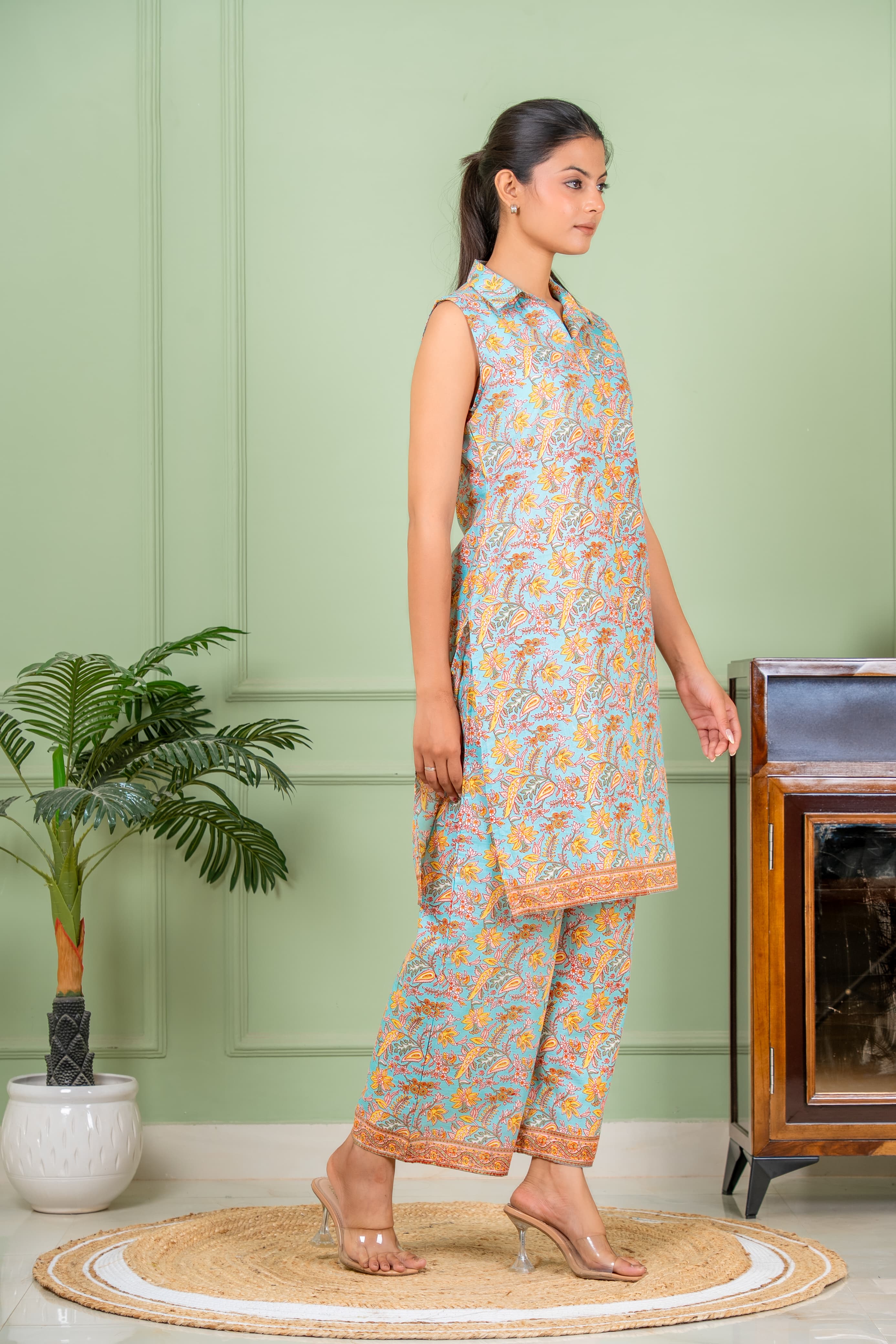 misty grey color co ord set