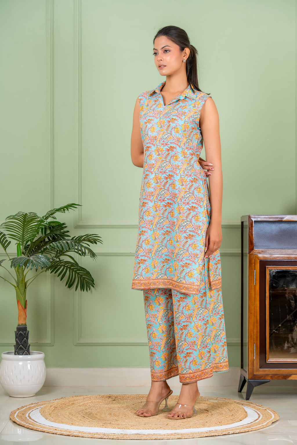 misty grey color co ord set