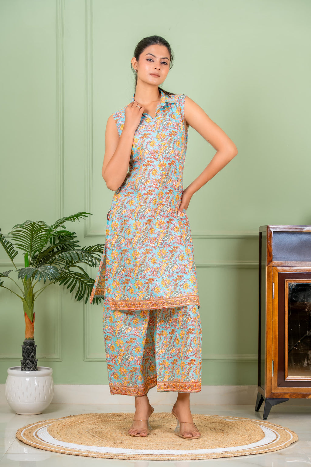 misty grey color co ord set