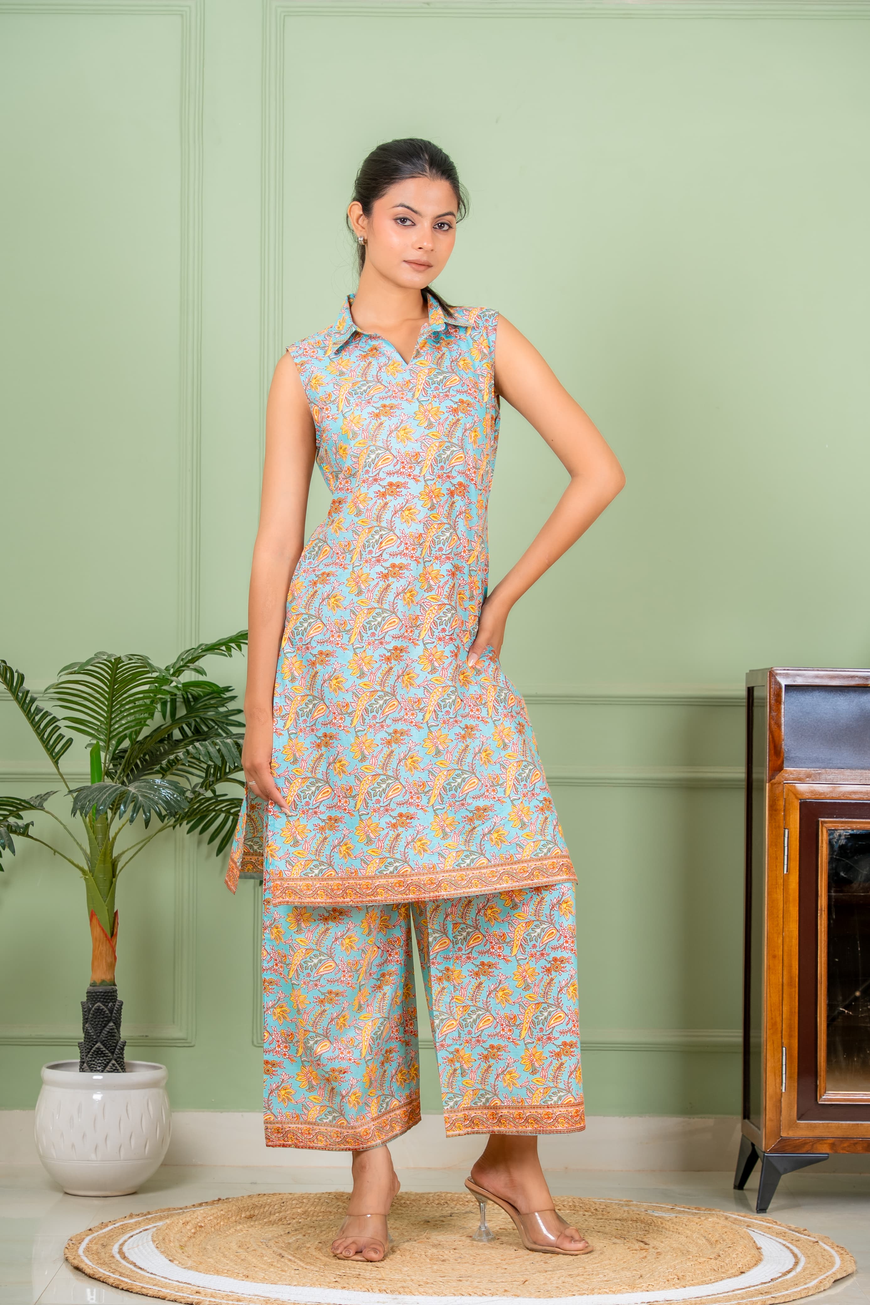 misty grey color co ord set