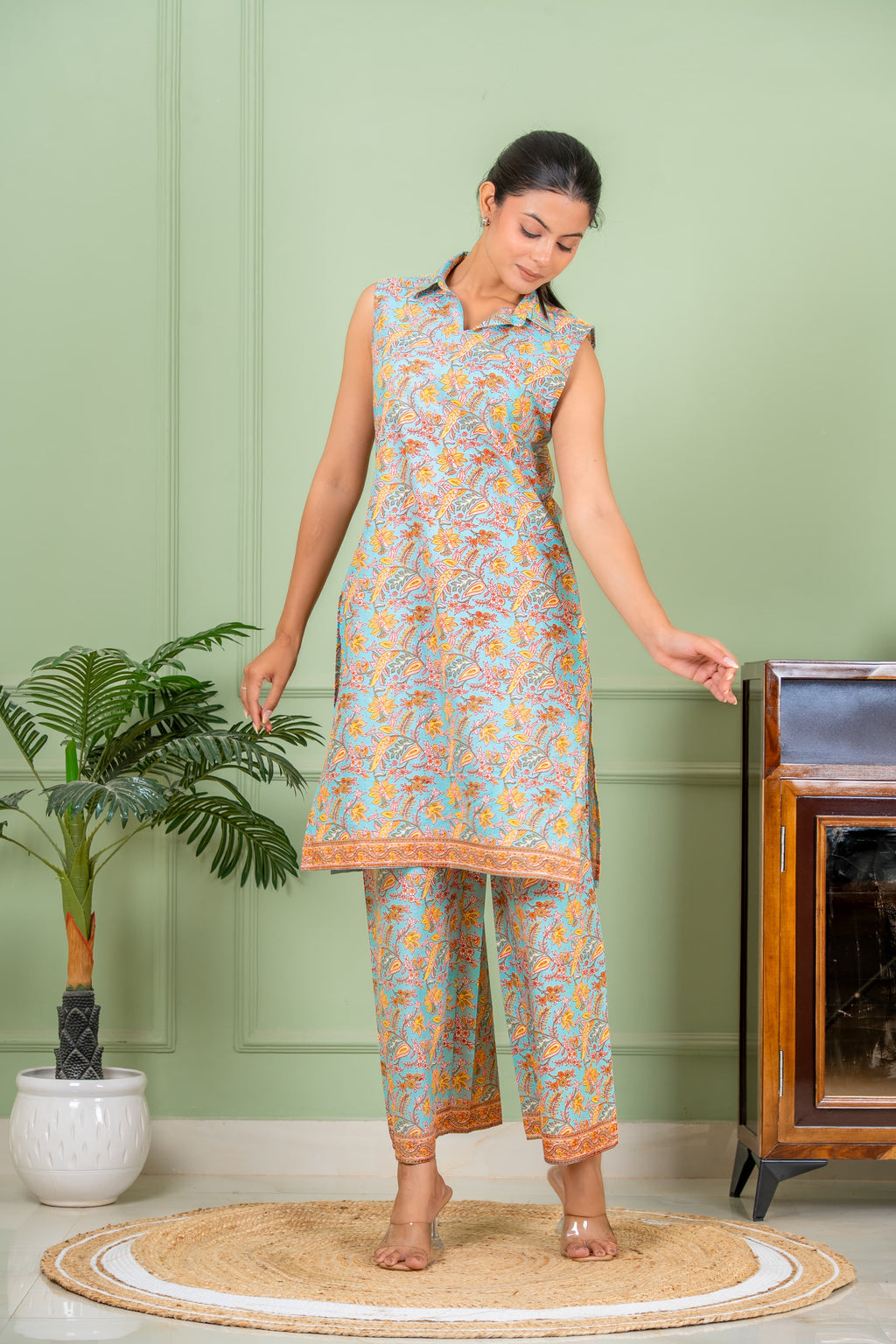 misty grey color co ord set